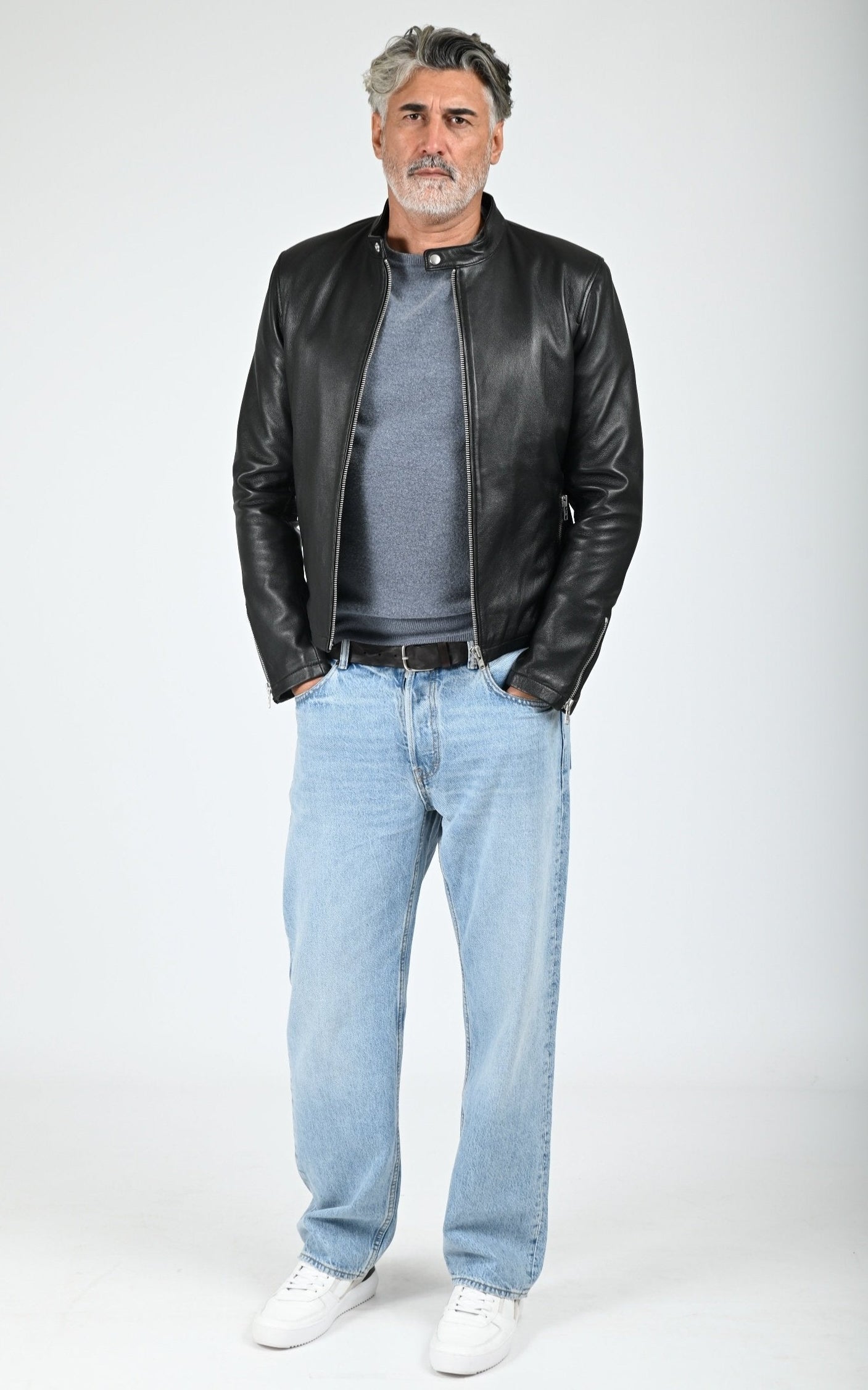 Pull en laine imprimé Bristol bleu 5