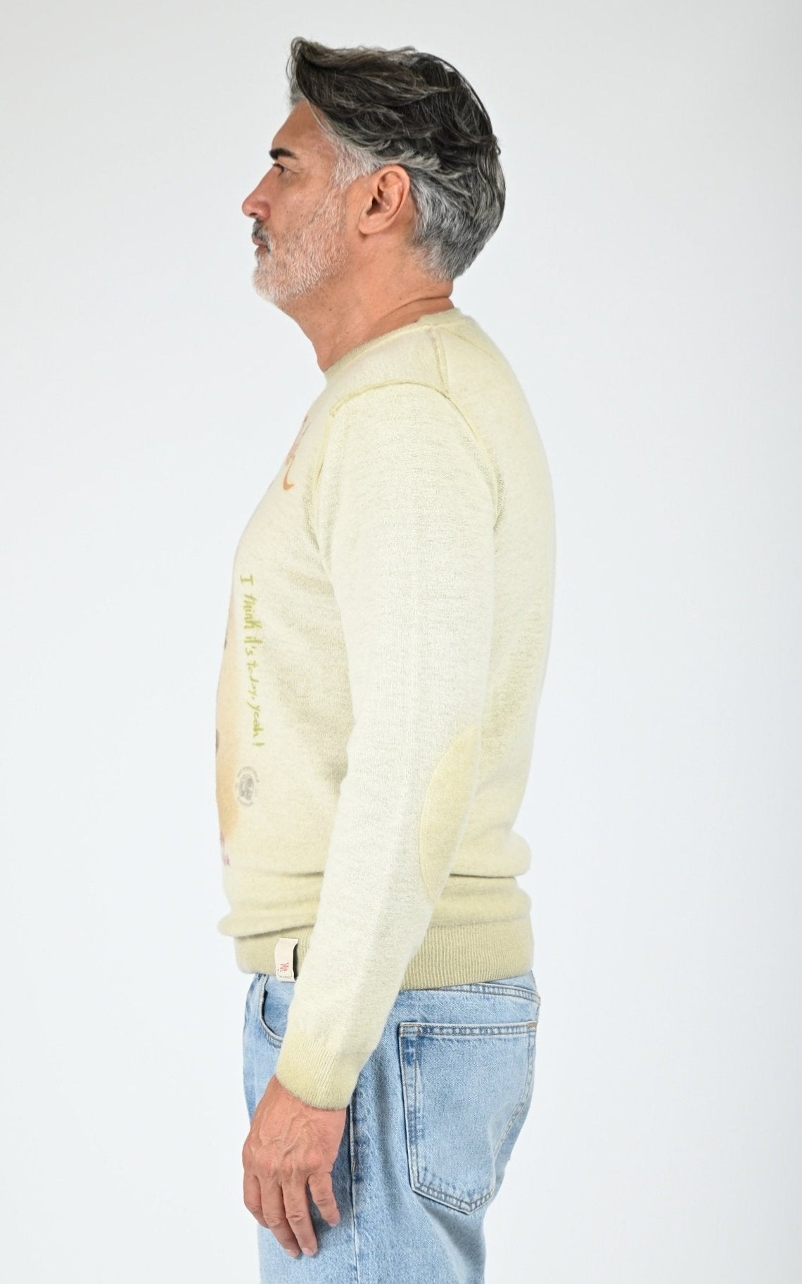 Pull en laine imprimé Bristol vert 2