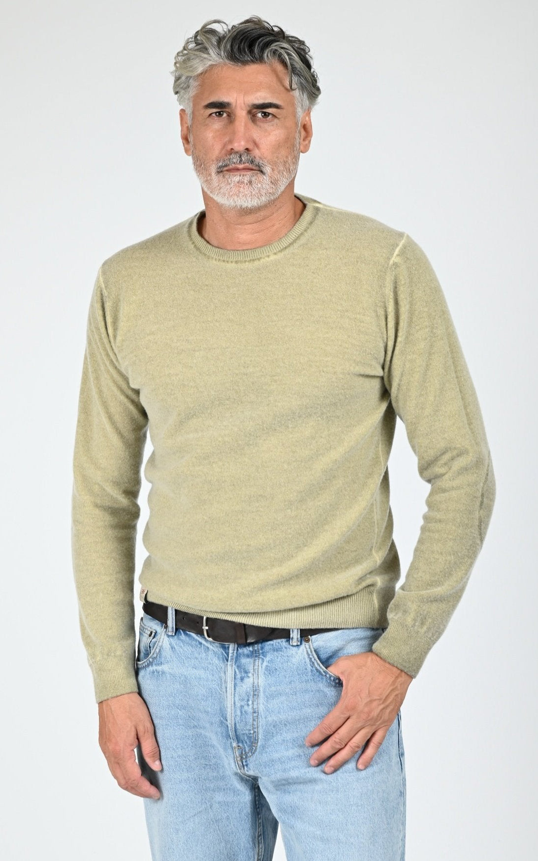 Pull en laine imprimé Bristol vert