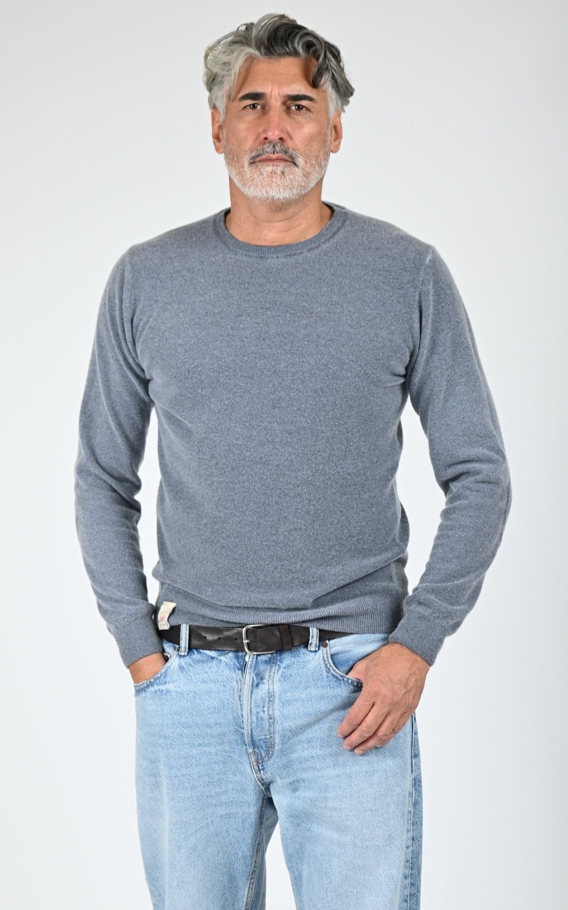 Pull en laine imprimé Bristol bleu 4