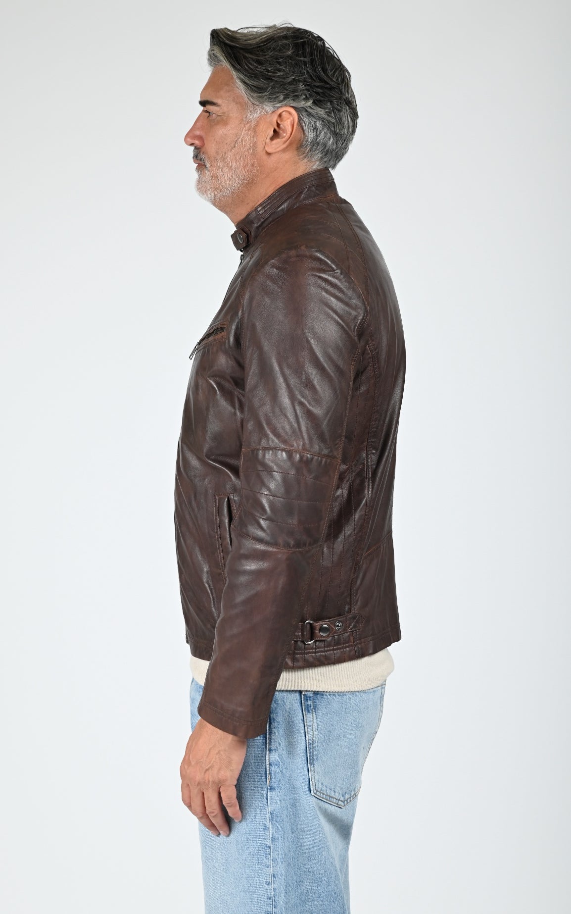 Blouson Bulk cuir marron