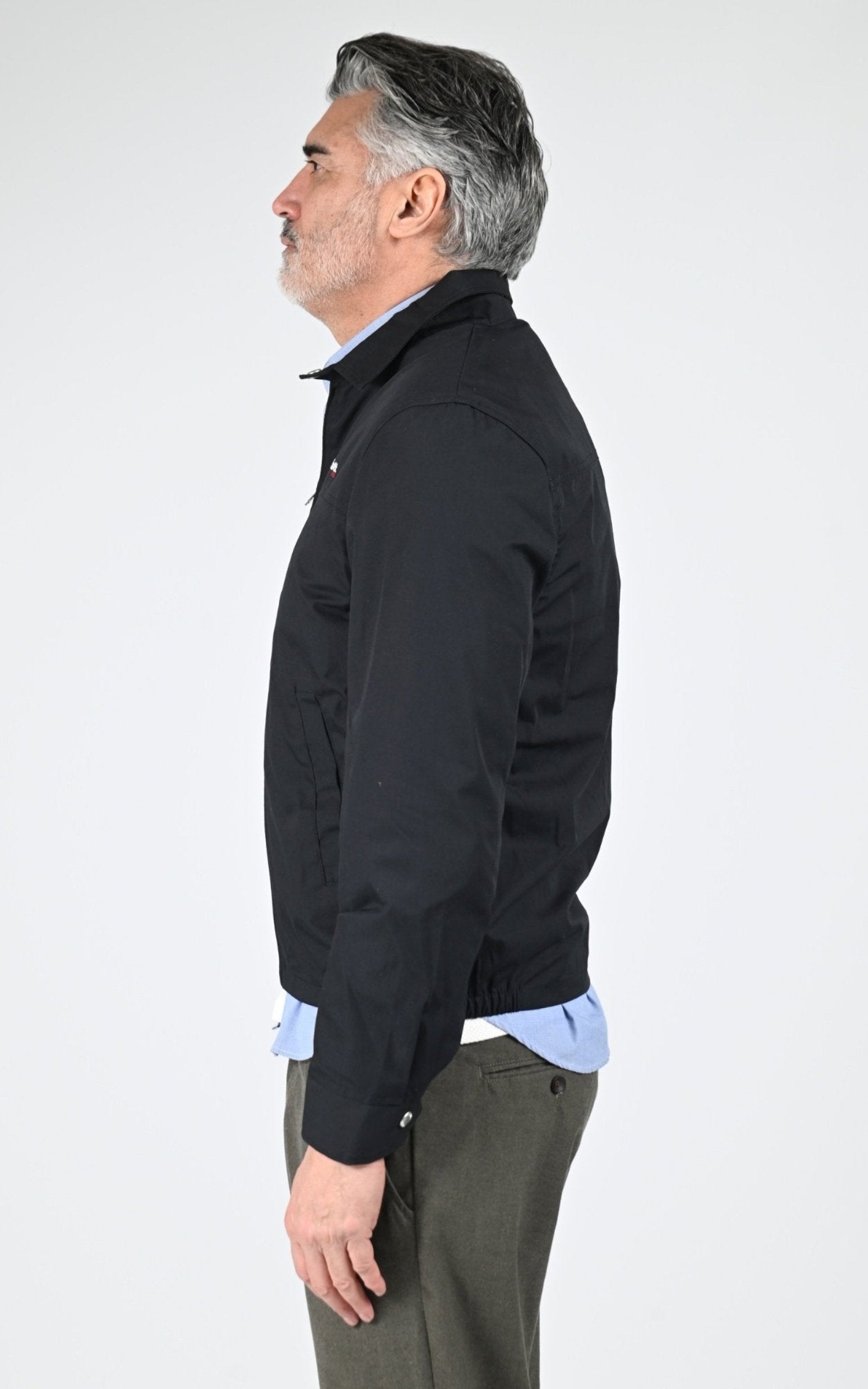 Blouson Textile Homme Jaj -Schott-, modèle Cadams de couleur navy