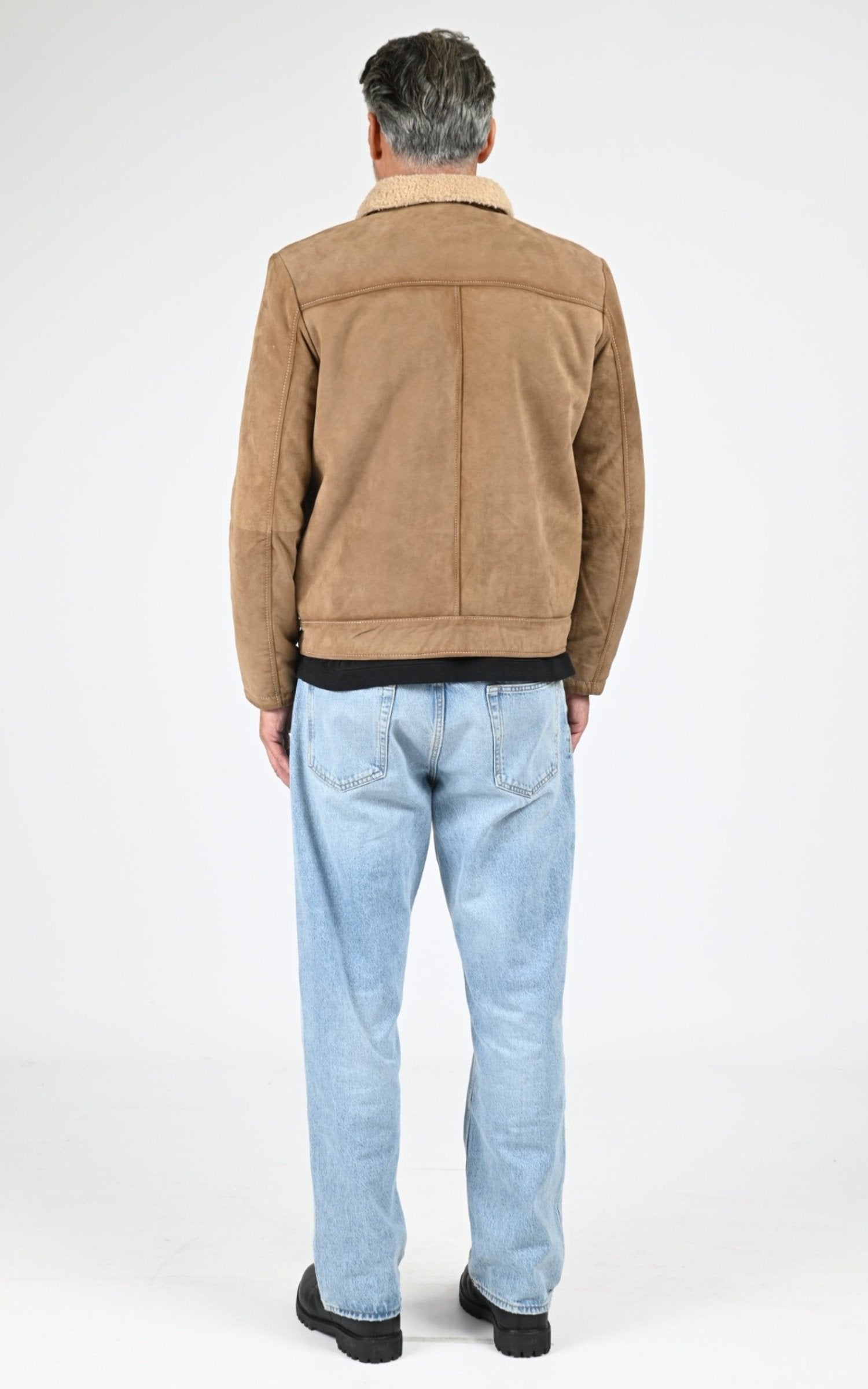 Blouson Daim Homme Smarty, modèle Casimiro 7768 de couleur beige 21
