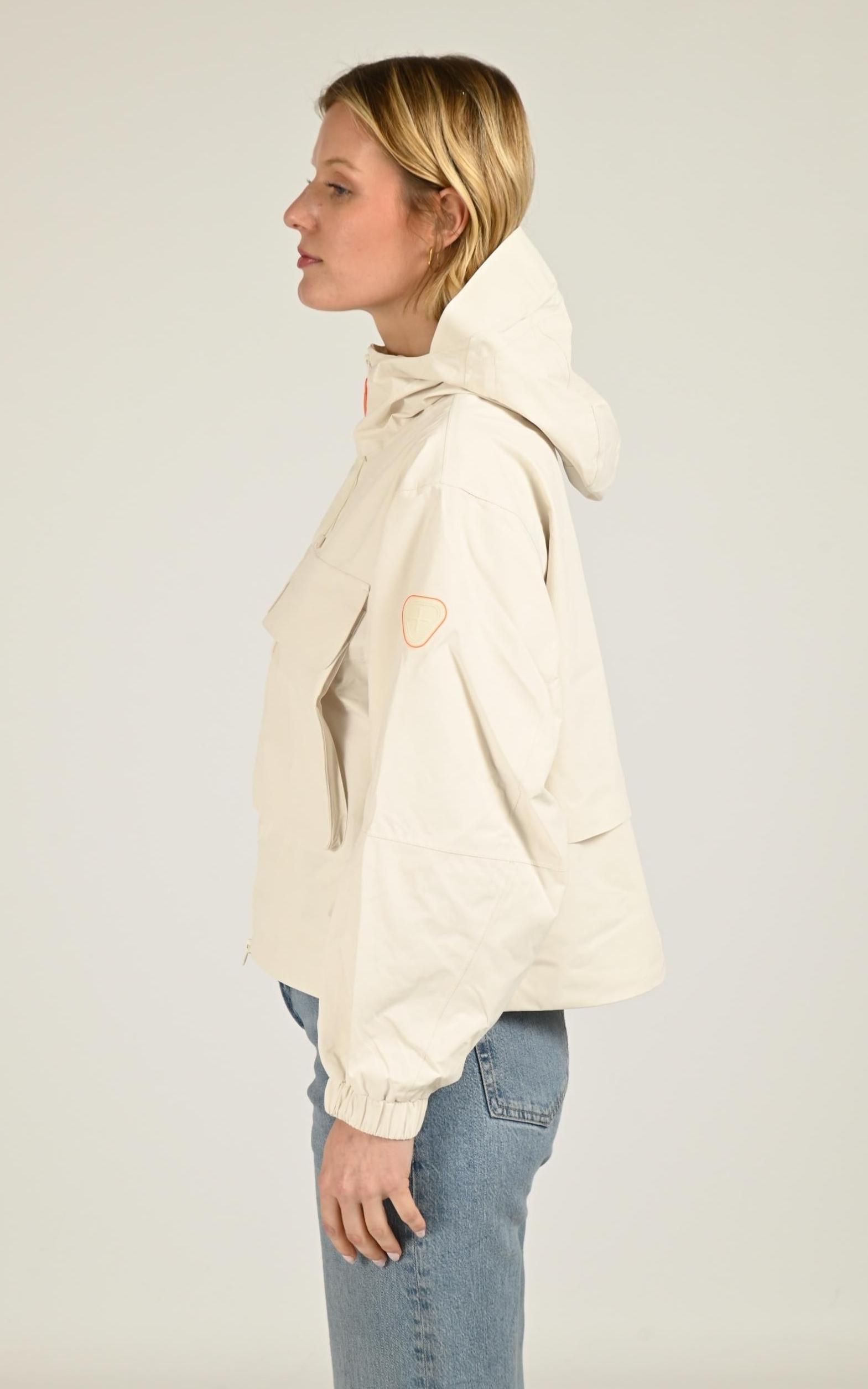 Veste Textile Femme Gertrude Et Gaston, modèle Chimene de couleur creme