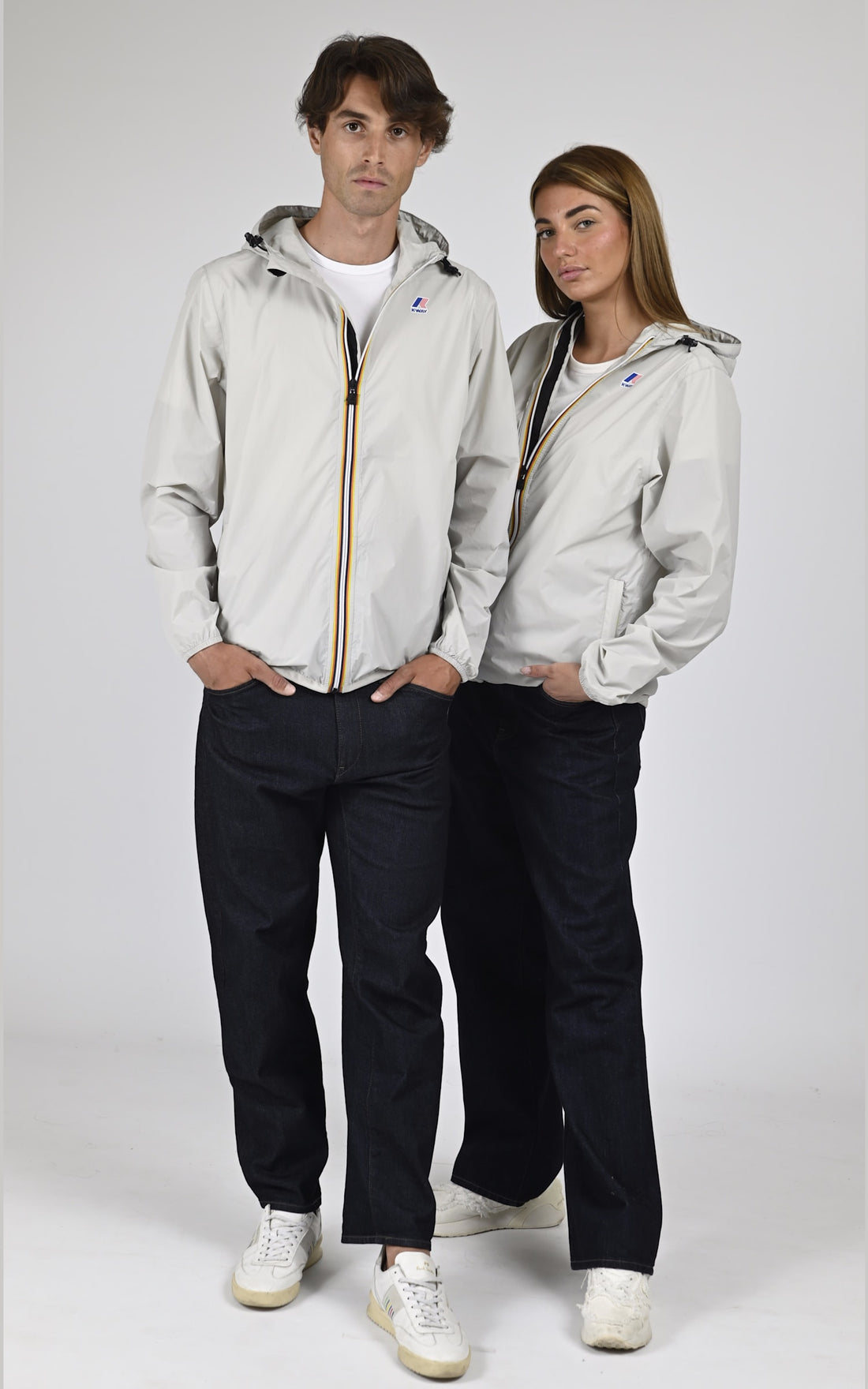 Blouson Textile Mixte K-way, modèle Claude 4.0 k2123zw de couleur beige / taupe