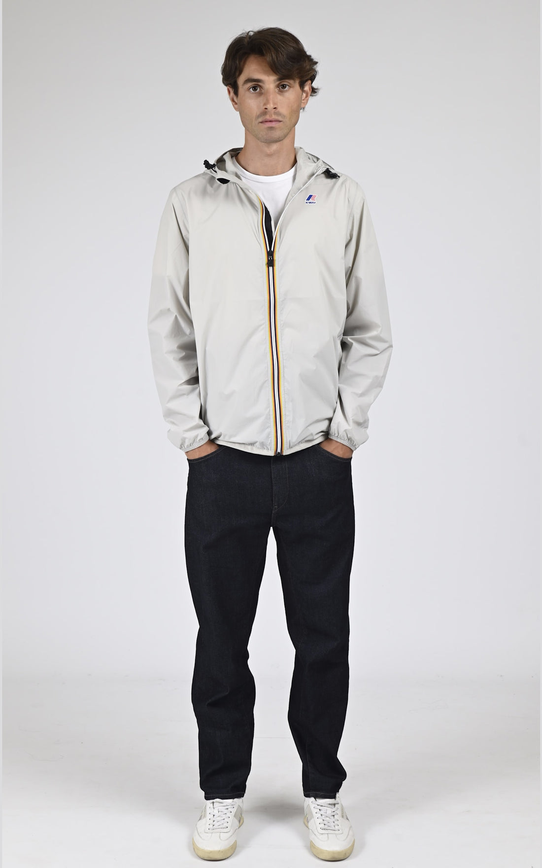 Blouson Textile Mixte K-way, modèle Claude 4.0 k2123zw de couleur beige / taupe