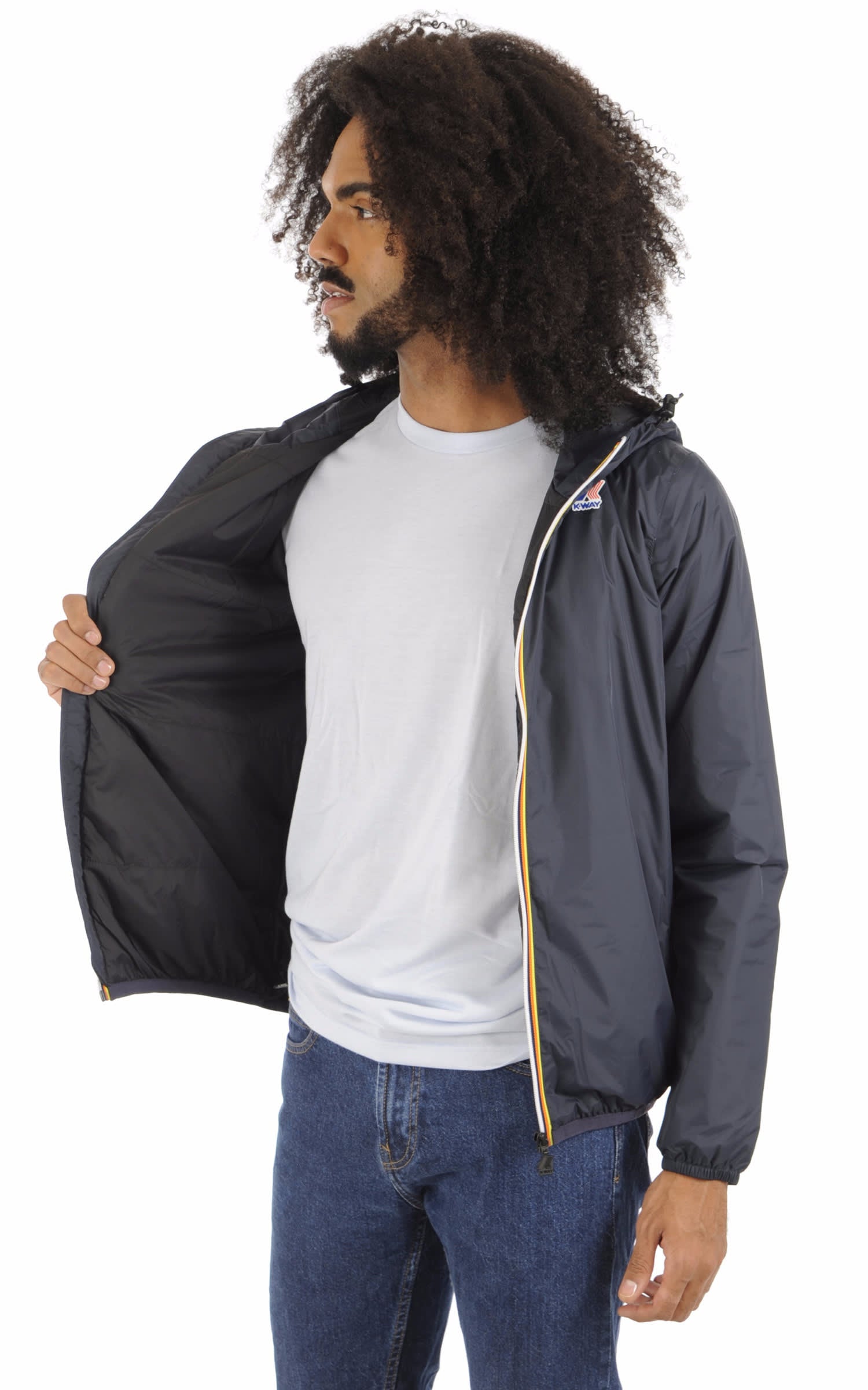 3/4 Textile Mixte K-way, modèle Claude warm k00bei0 de couleur bleu