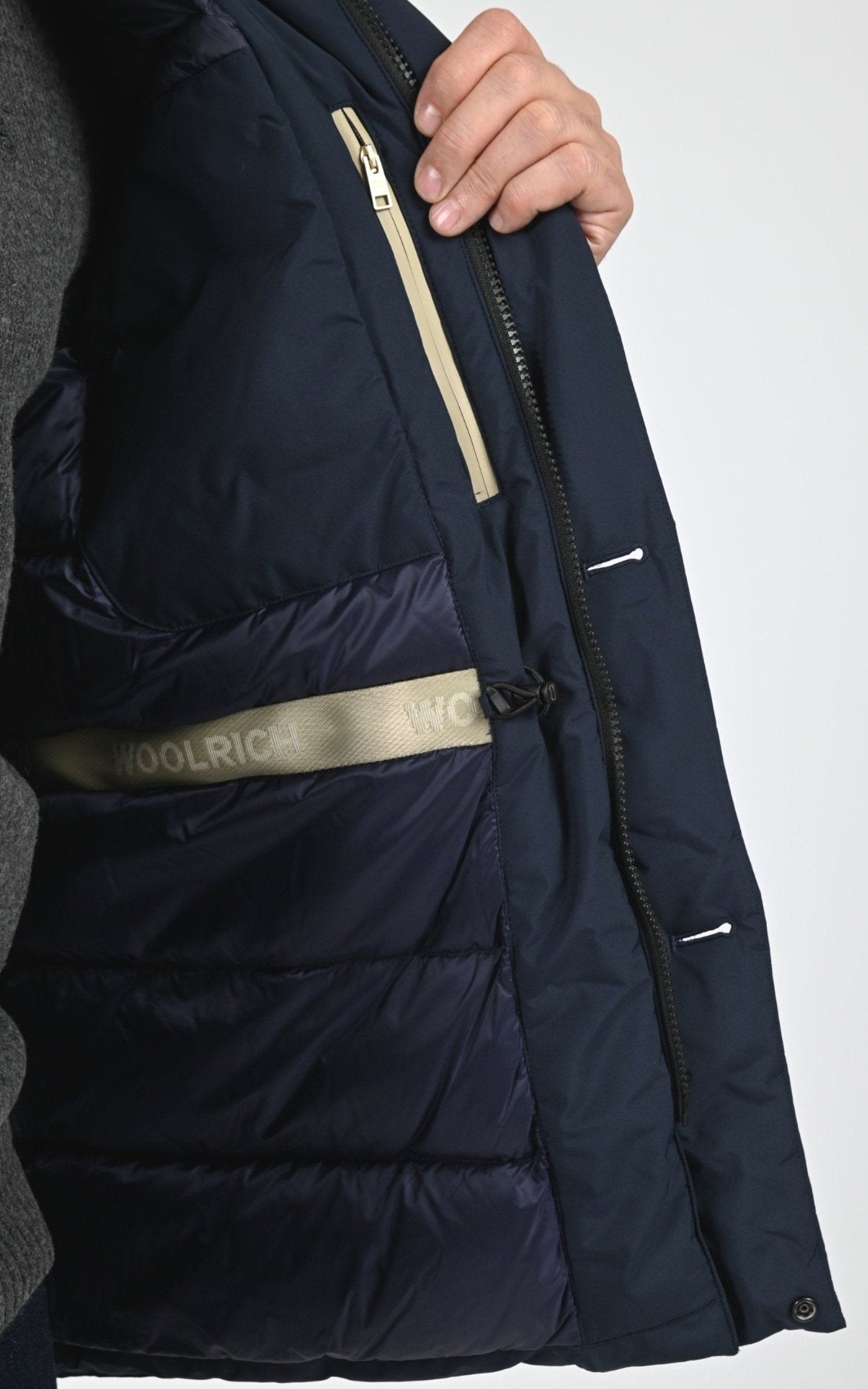 Parka Textile Homme Woolrich, modèle Cloud artic parka ou2092 de couleur melton blue