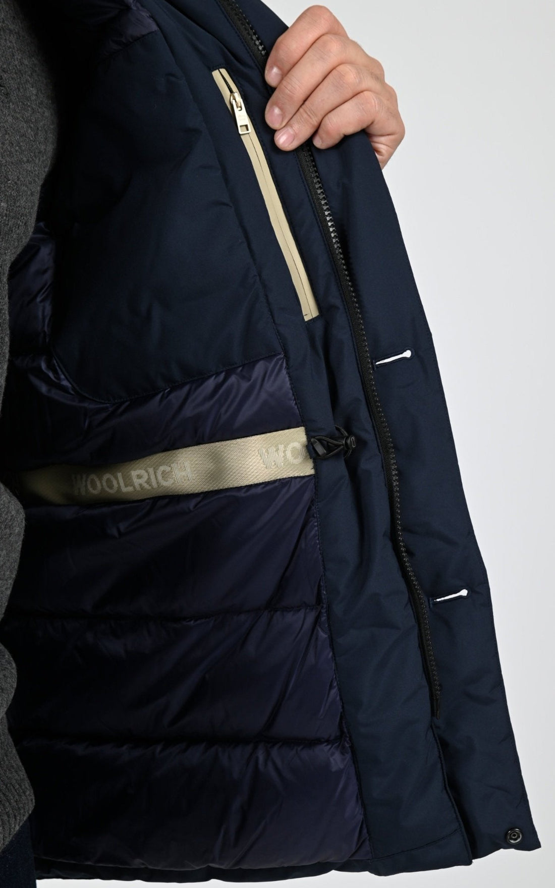 Parka Textile Homme Woolrich, modèle Cloud artic parka ou2092 de couleur melton blue