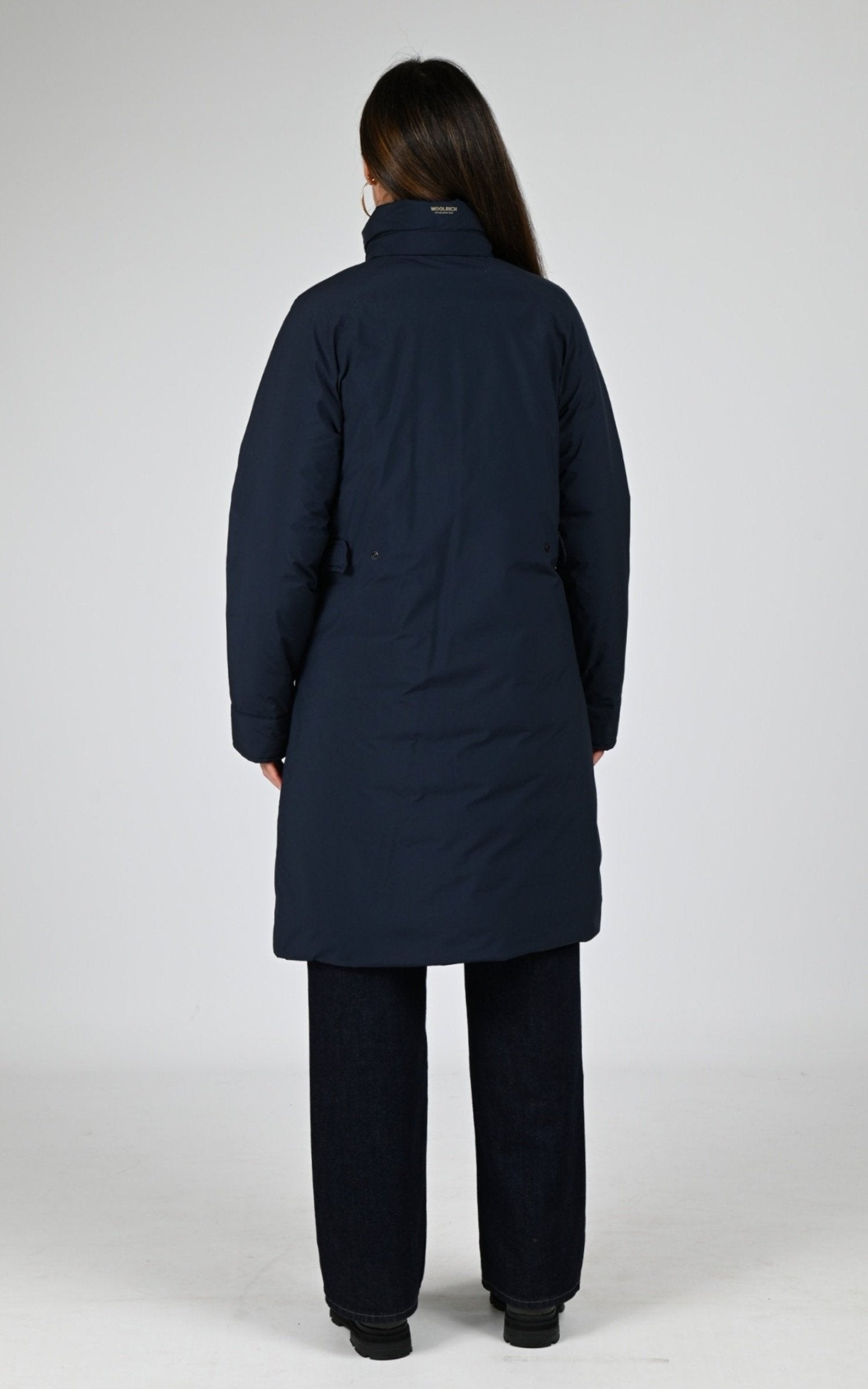 3/4 doudoune Textile Femme Woolrich, modèle Cloud lily ou2112 de couleur melton blue