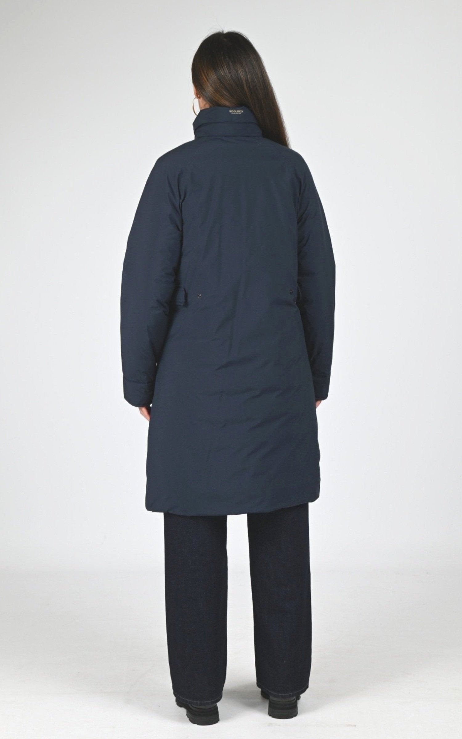 3/4 doudoune Textile Femme Woolrich, modèle Cloud lily ou2112 de couleur melton blue