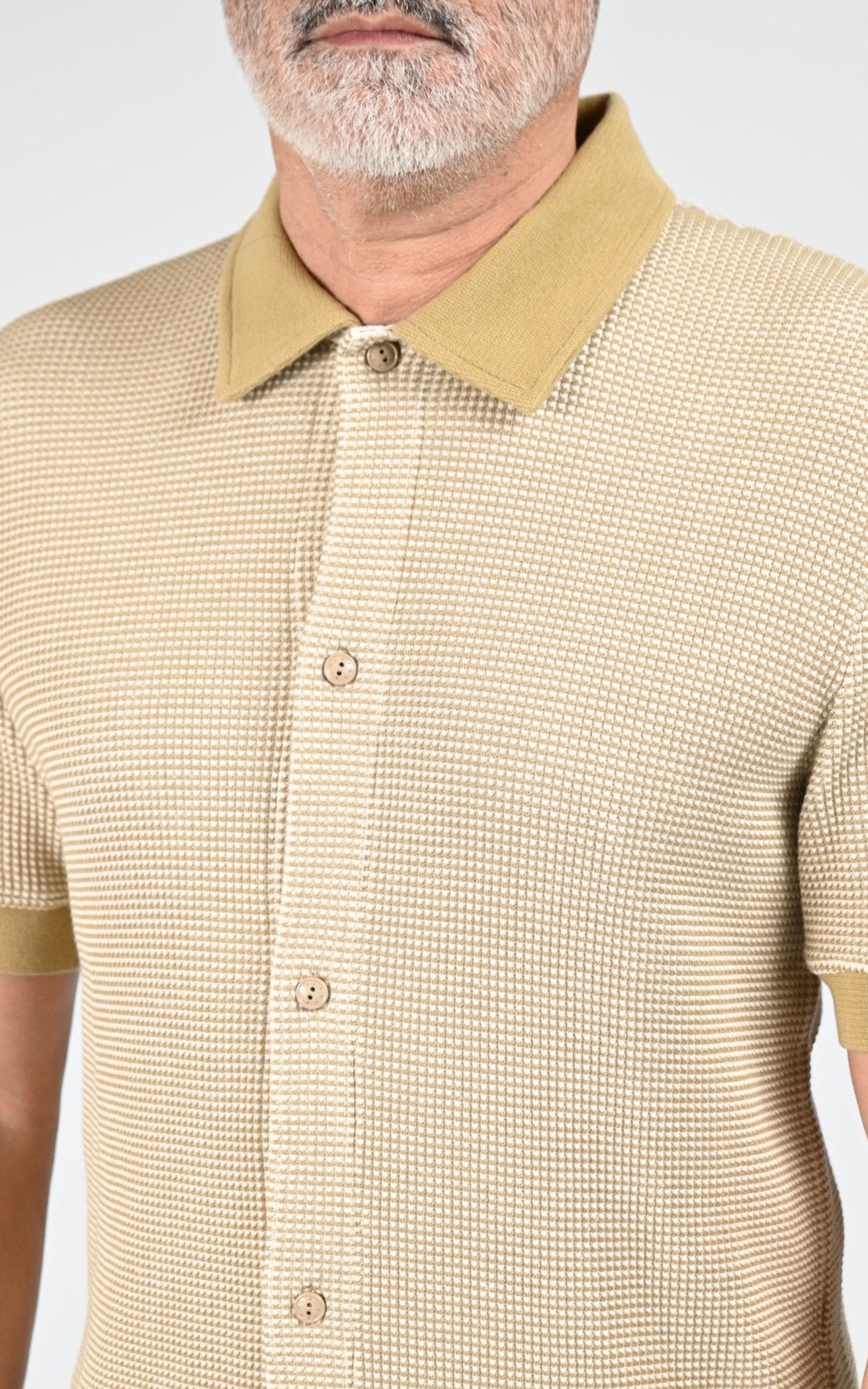 Chemise Textile Homme Rivieras, modèle Cordo de couleur beige