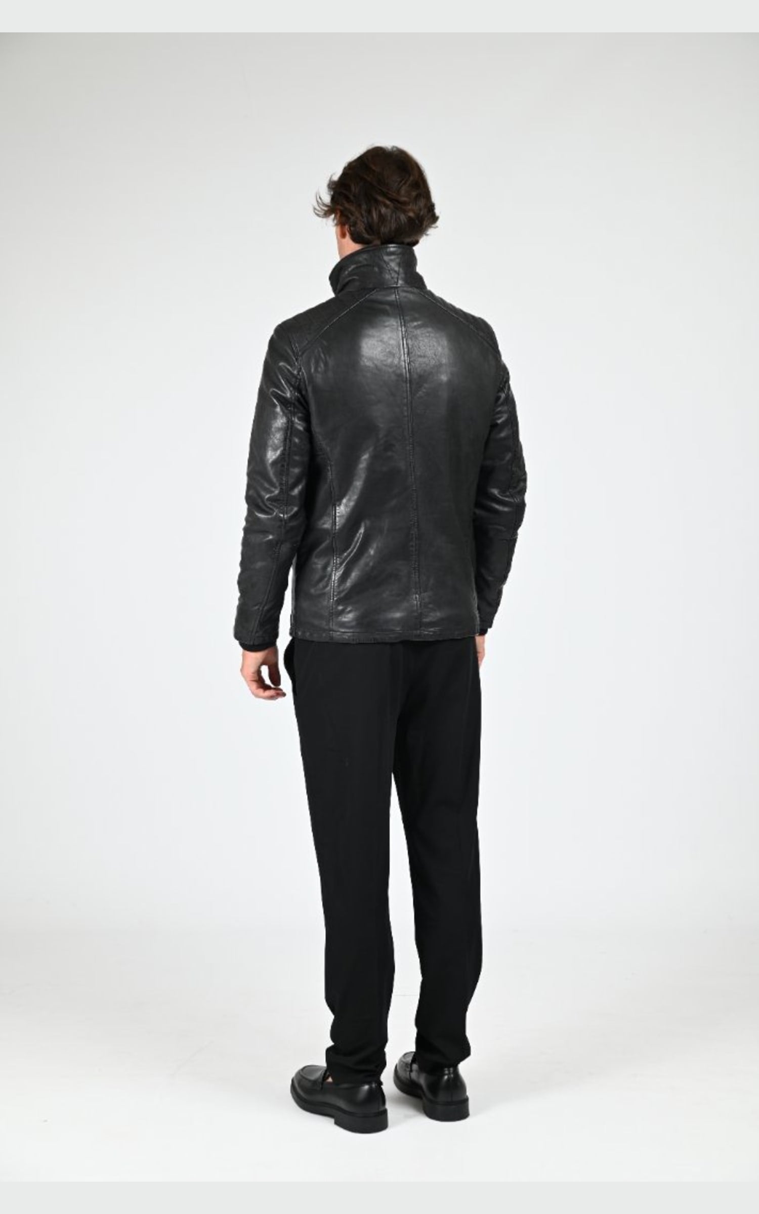 Veste Cuir Homme Daytona 73, modèle Crowell 102911 de couleur noir