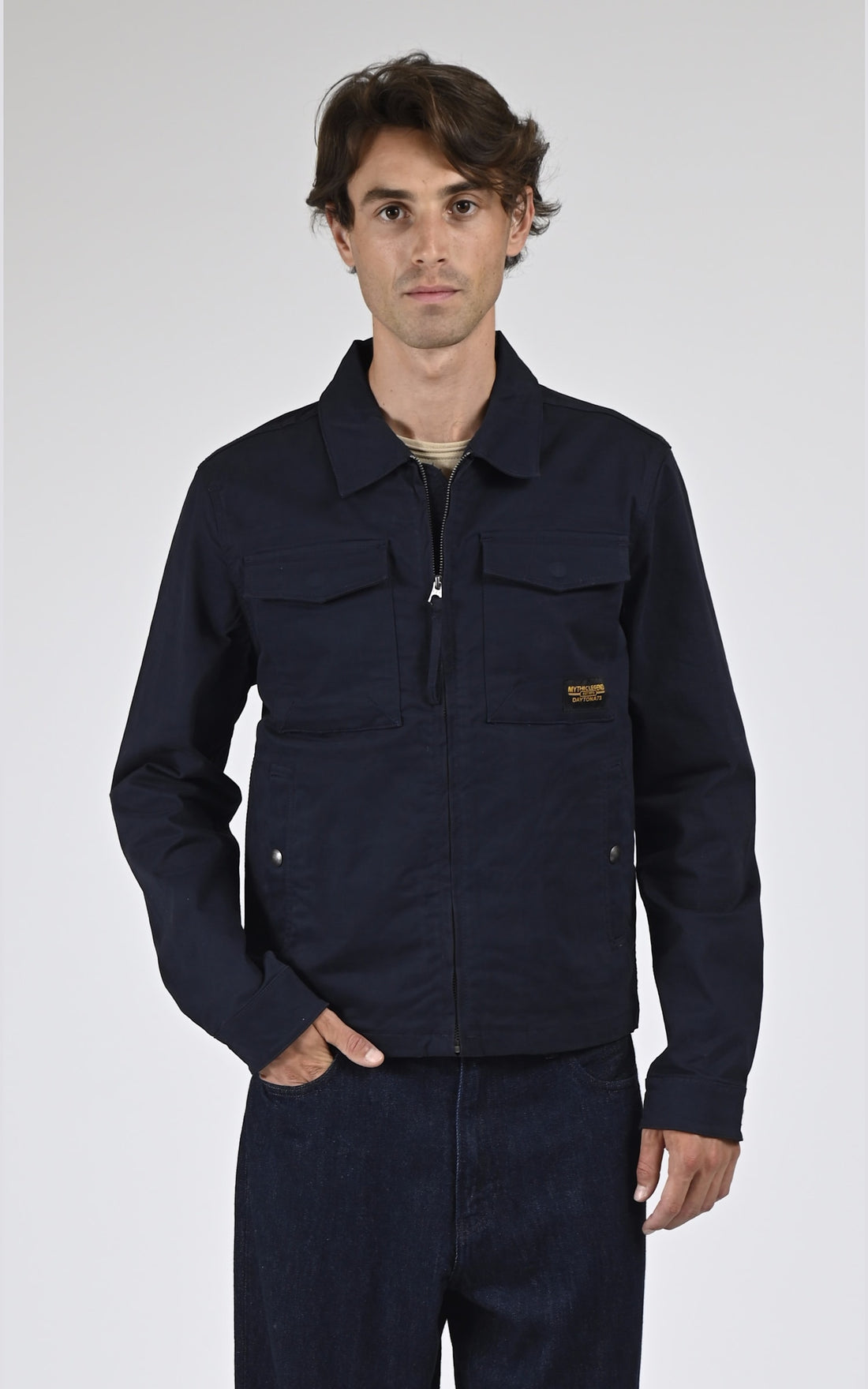 Blouson Textile Homme Daytona 73, modèle Cyclos 104122 de couleur navy
