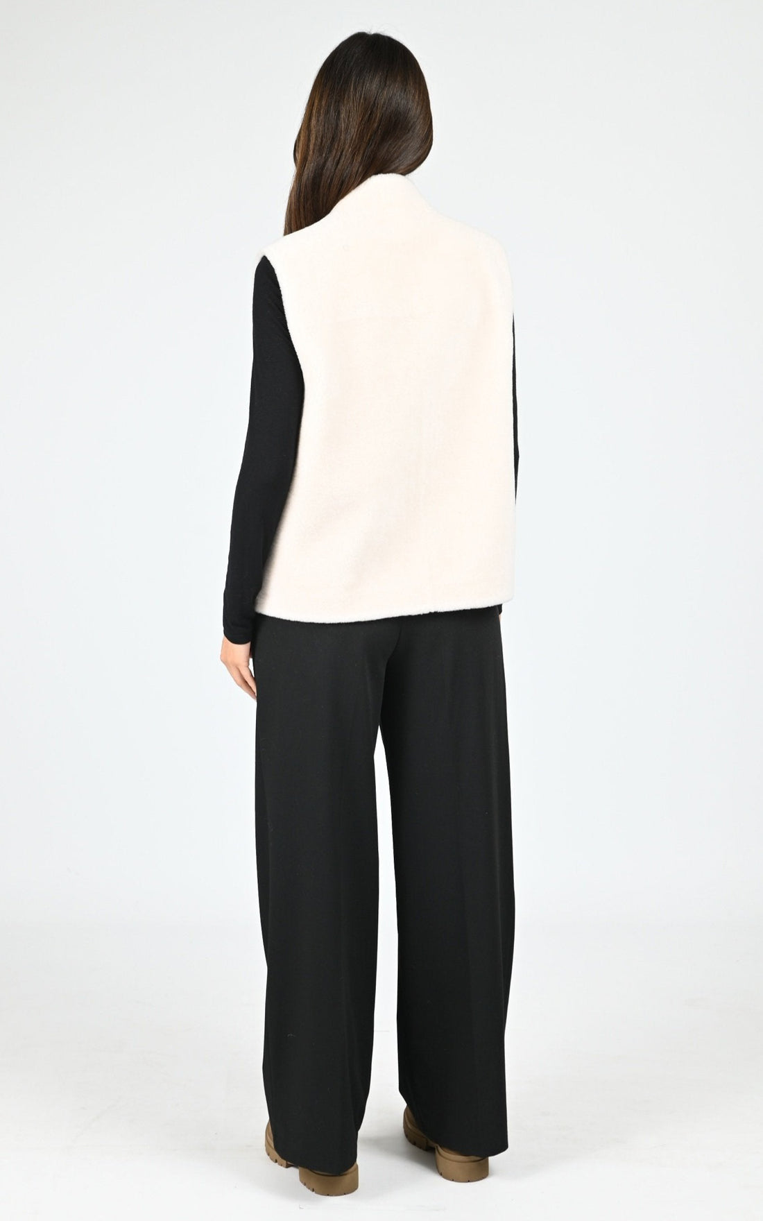 Gilet sans manches laine Chelly beige