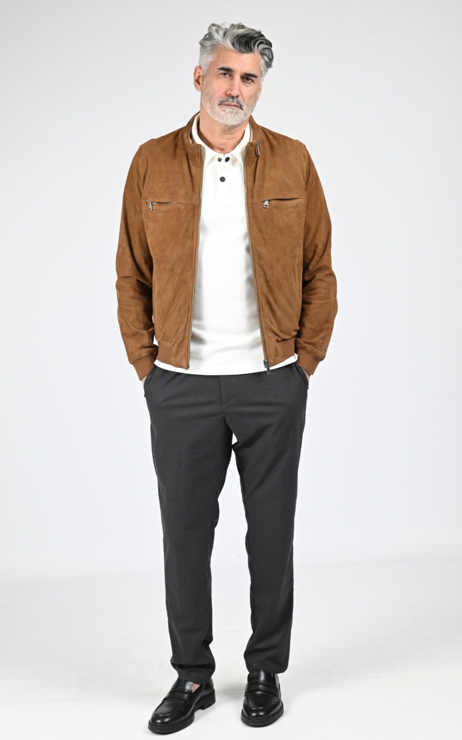 Blouson Daim Homme Cuirco, modèle Dylan 65208 de couleur bicolor 1 613