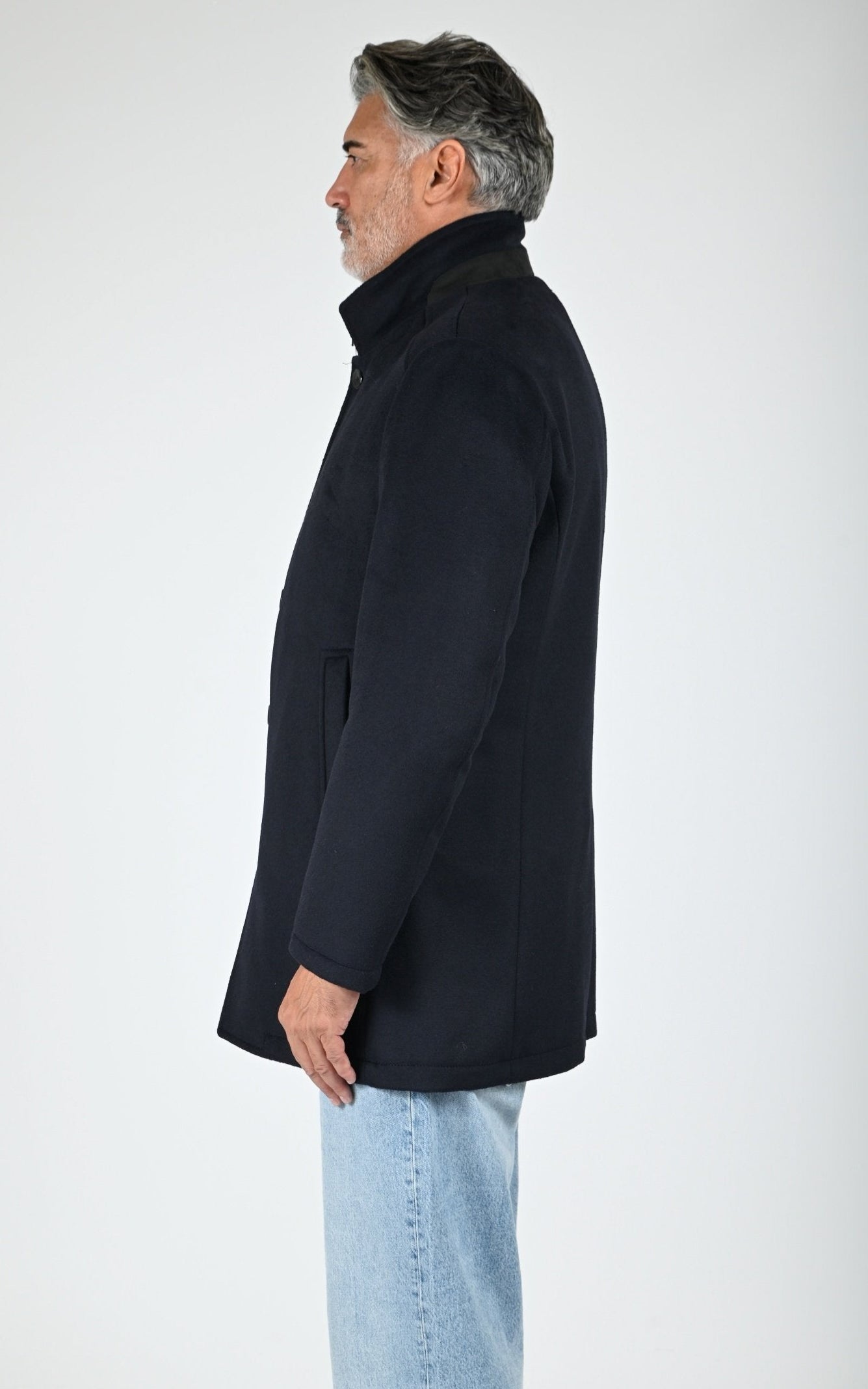 Manteau Duran laine bleu marine 3