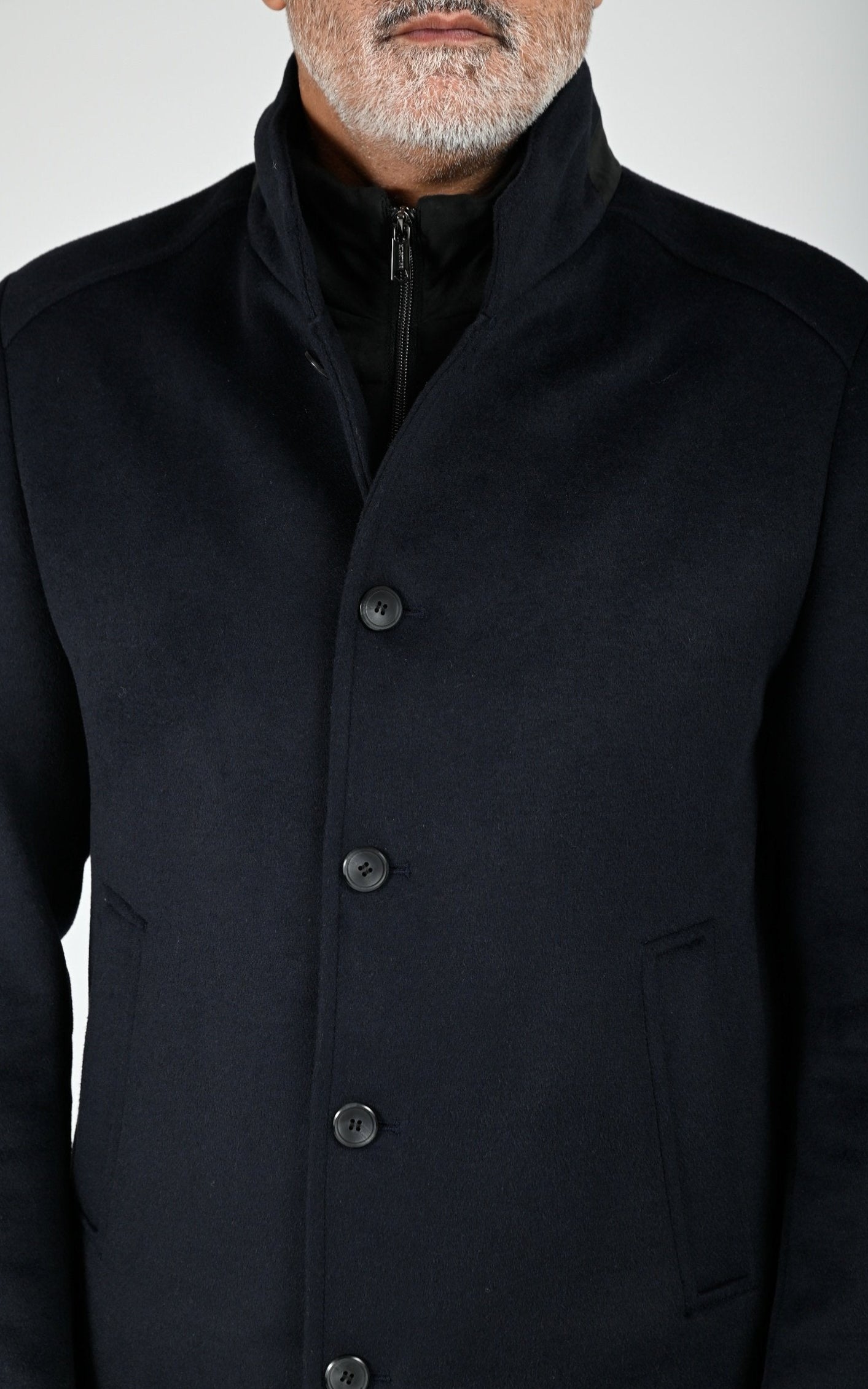 Manteau Duran laine bleu marine