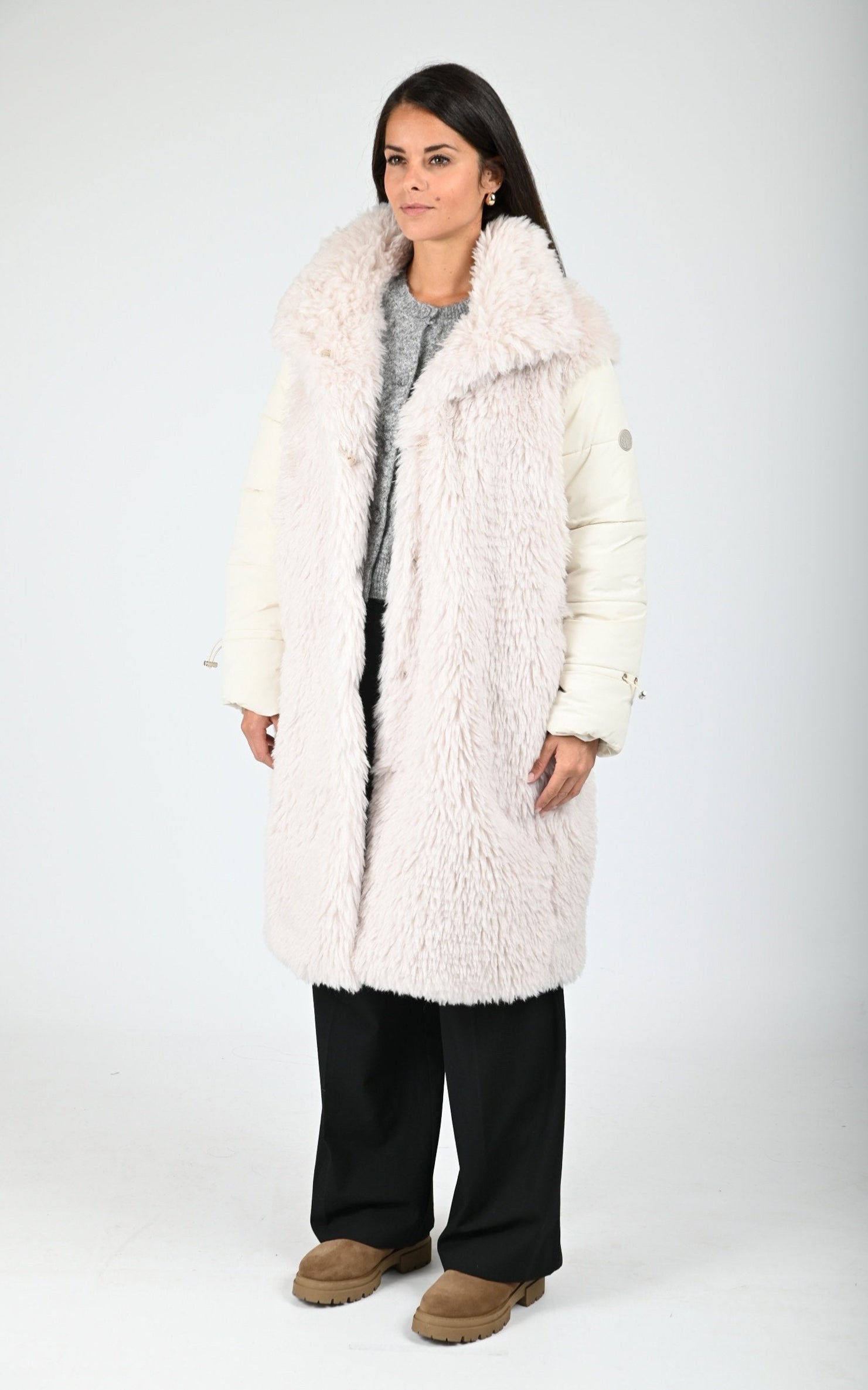 Doudoune fausse fourrure Effect blanc