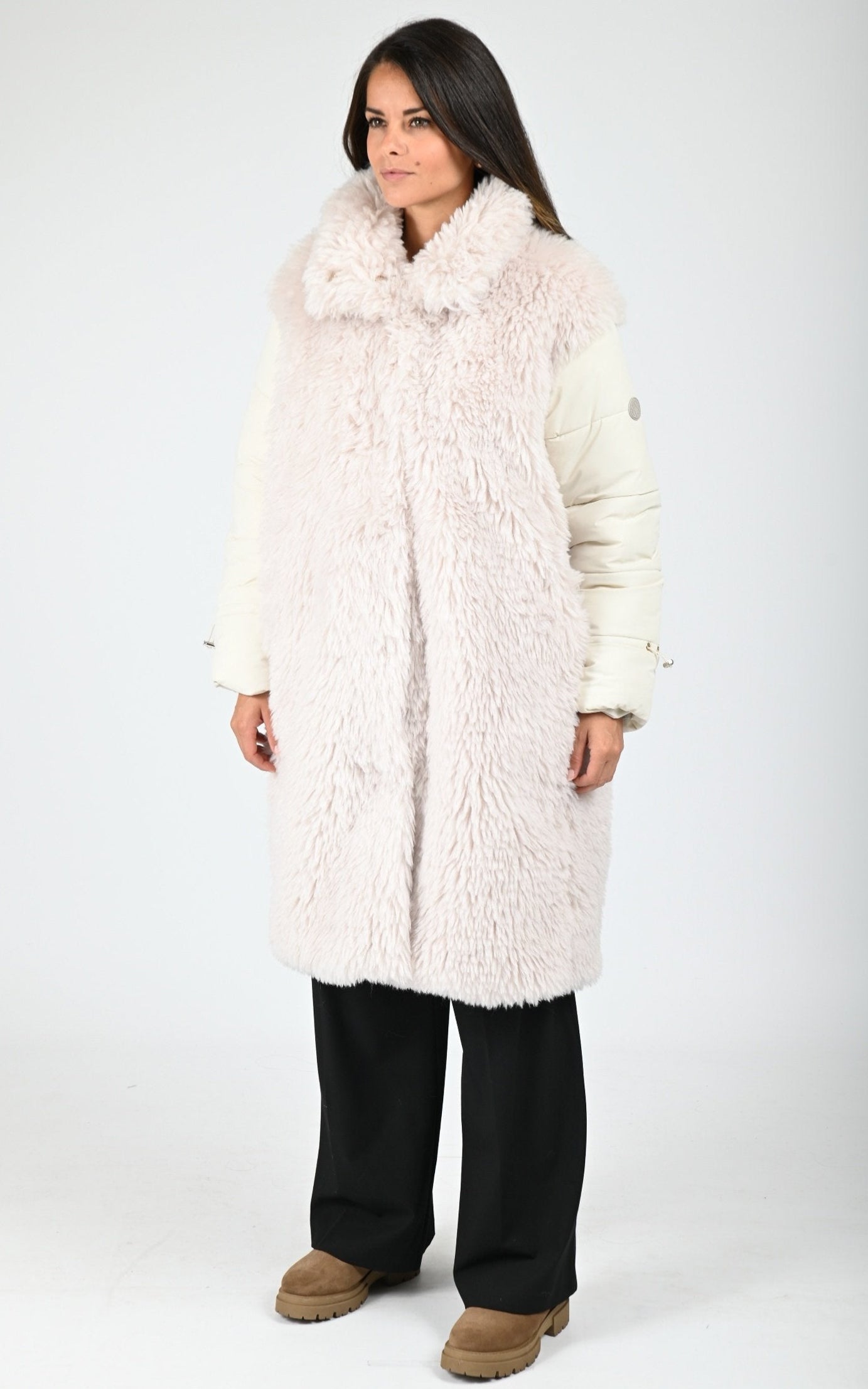 Doudoune fausse fourrure Effect blanc