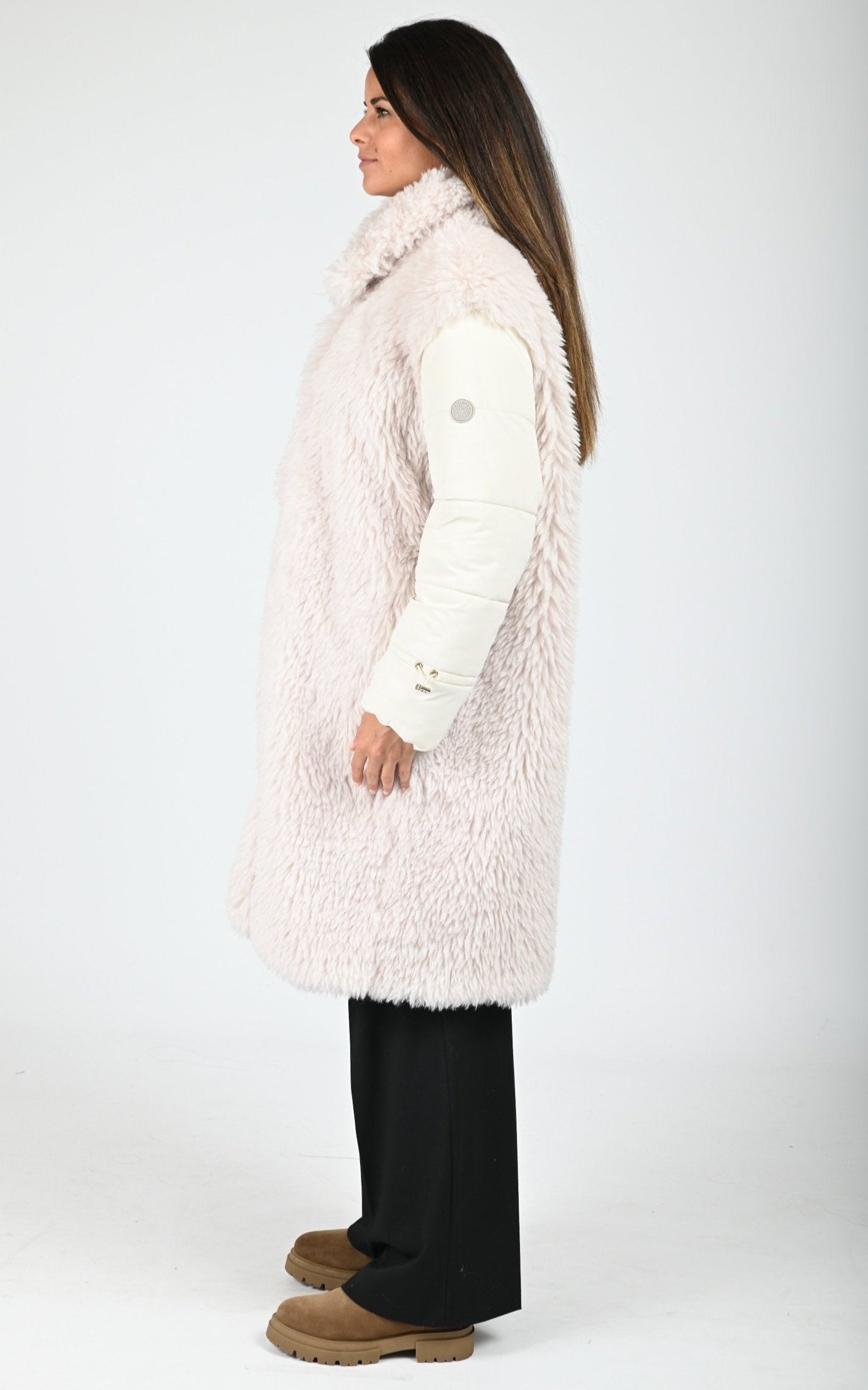 Doudoune fausse fourrure Effect blanc