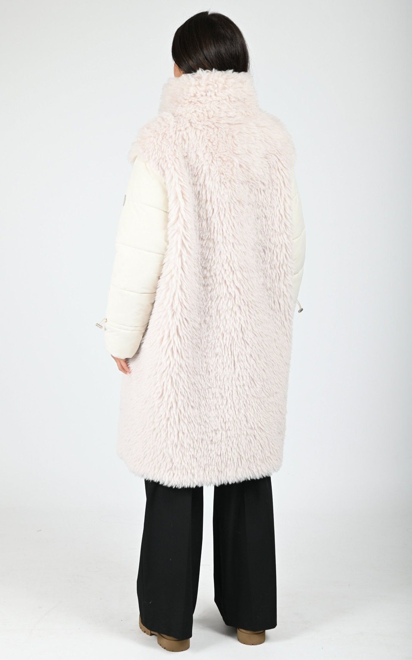 Doudoune fausse fourrure Effect blanc 4