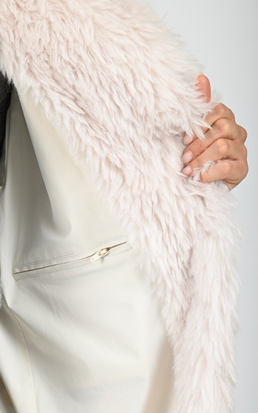 Doudoune fausse fourrure Effect blanc