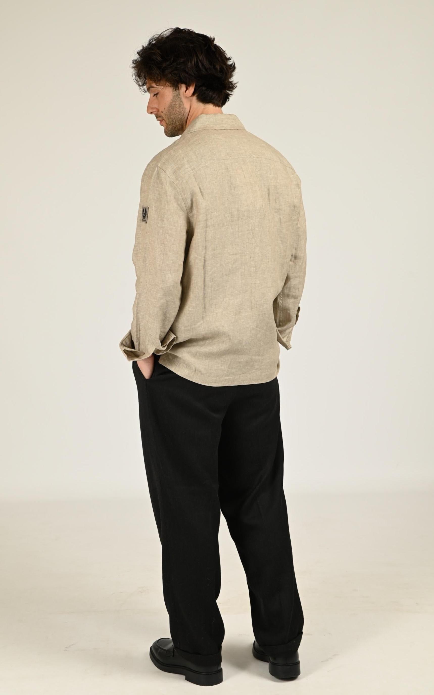 Veste Textile Homme Belstaff, modèle Forge 106114 de couleur dark sand