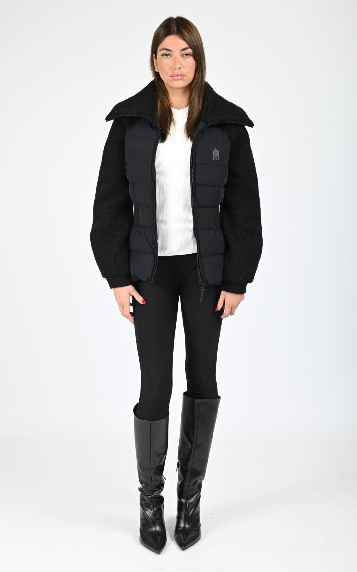 Veste Textile Femme Mackage, modèle Foxy de couleur black
