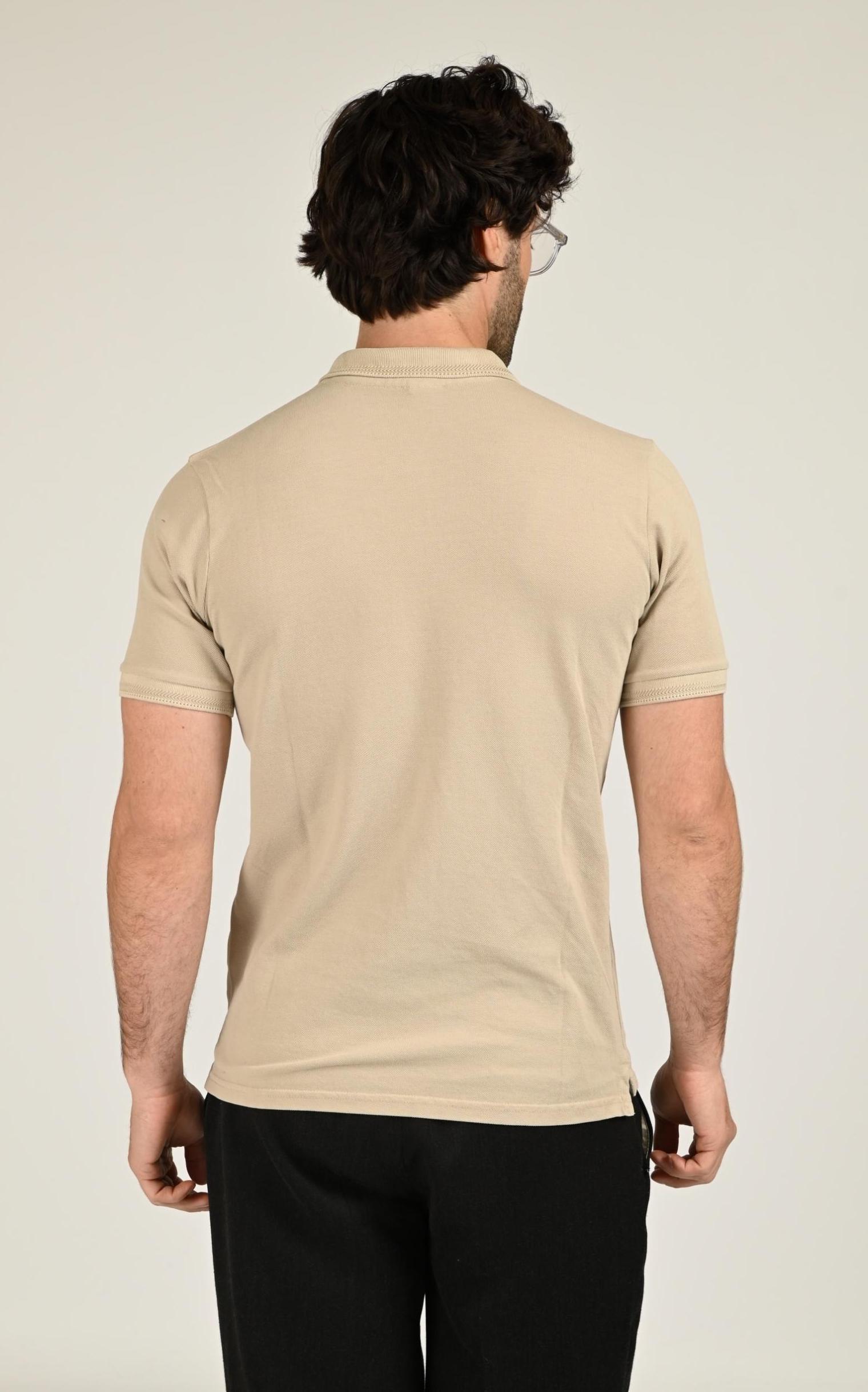 Polo Textile Homme Bob, modèle Front de couleur betulla