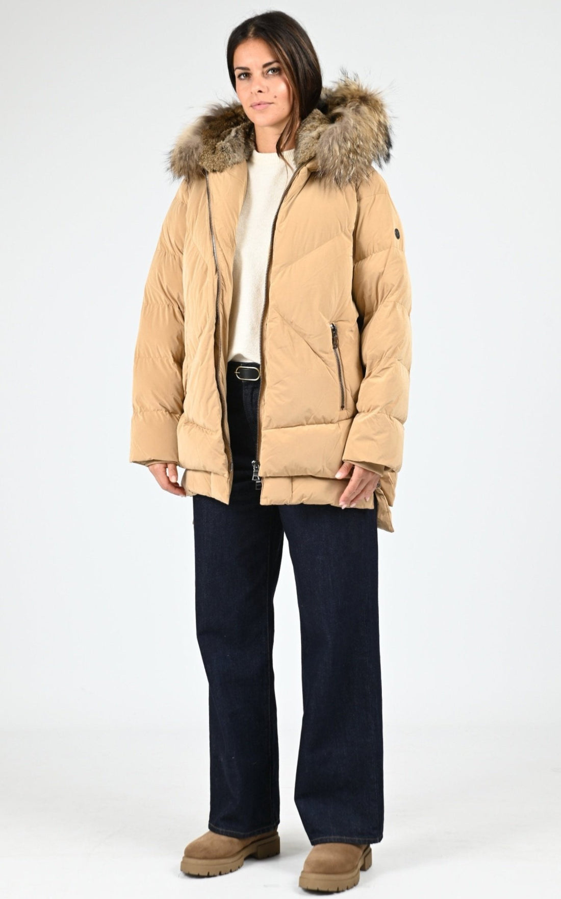 Ves doudoune Textile Femme Blonde No.8, modèle Frost 515 de couleur croissant 5400