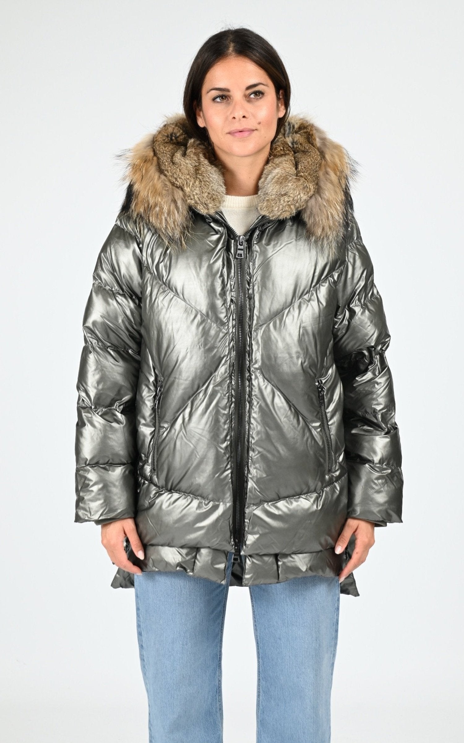 Ves doudoune Textile Femme Blonde No.8, modèle Frost m 515 de couleur dark khaki 7500