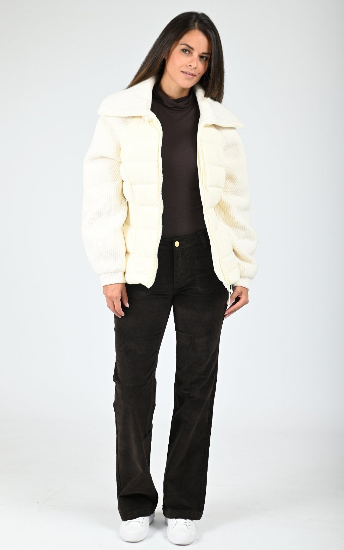Doudoune bi-matière Foxy blanc