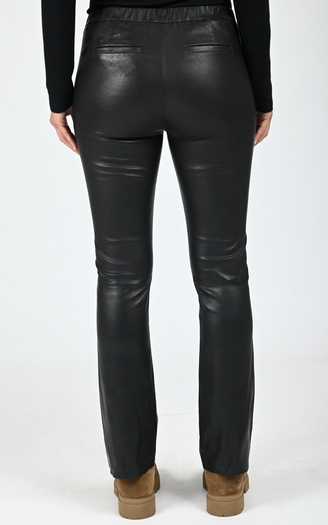 Pantalon cuir stretch Freya noir