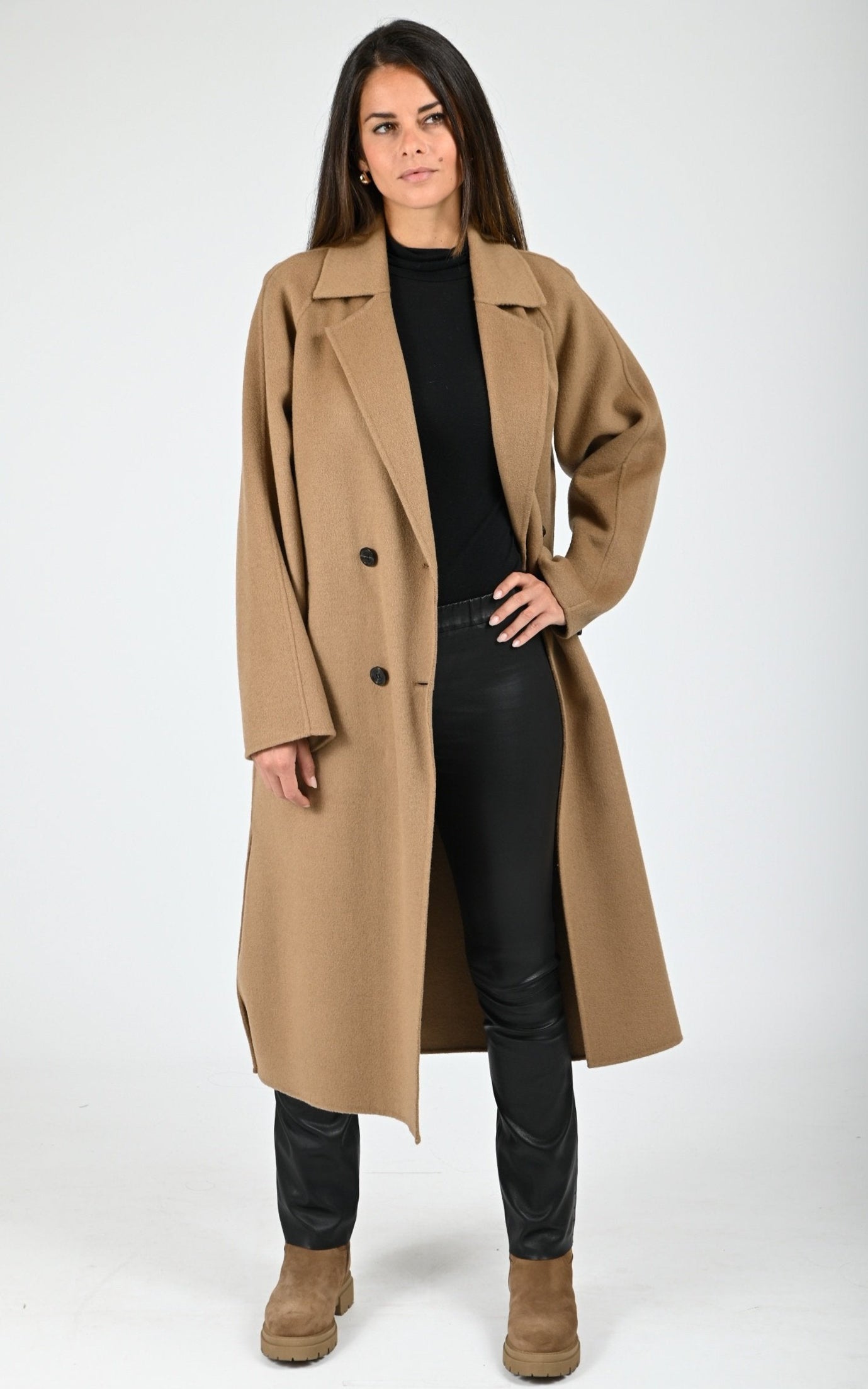 Pantalon cuir stretch Freya noir 5