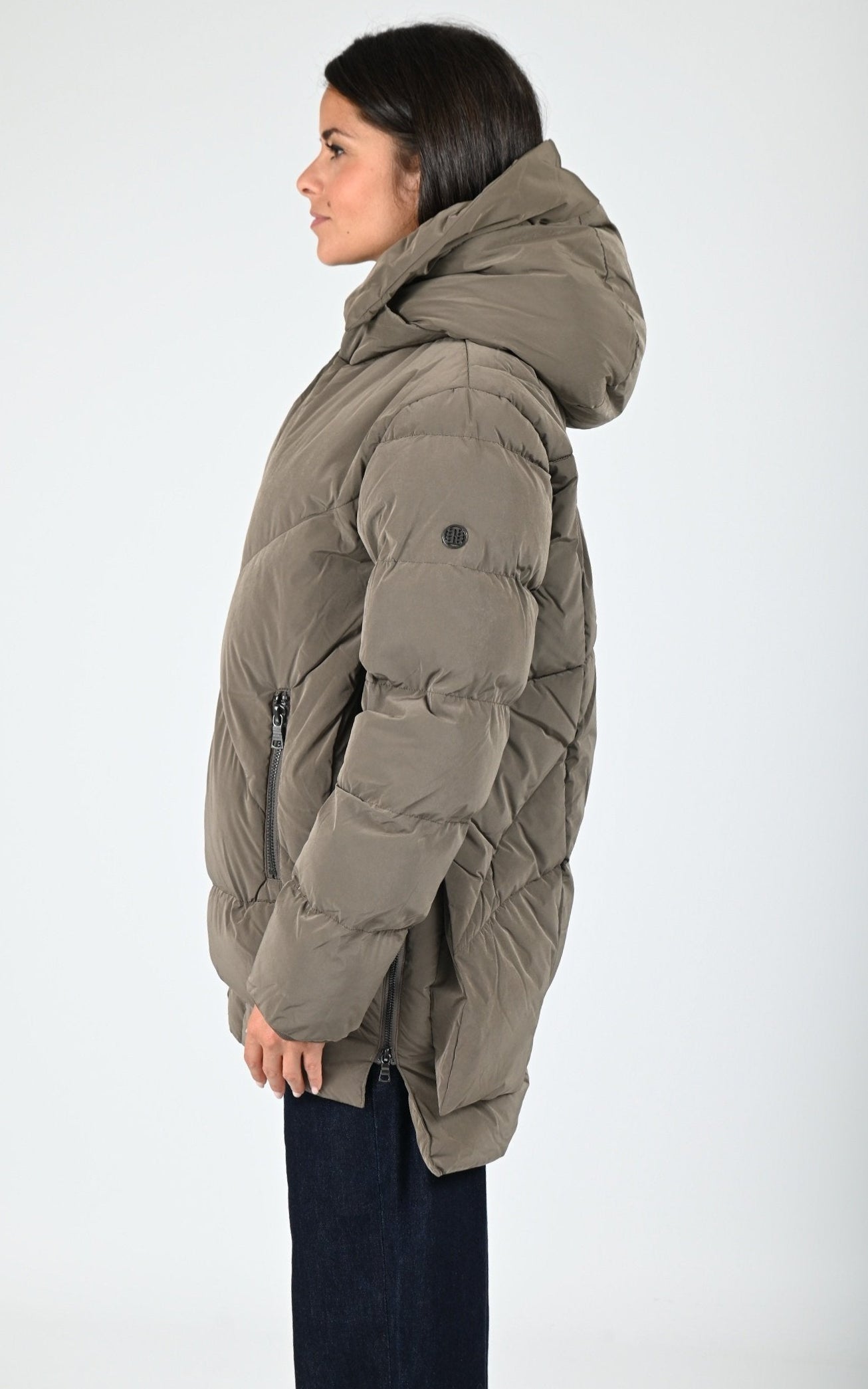 Doudoune oversize Frost taupe 3