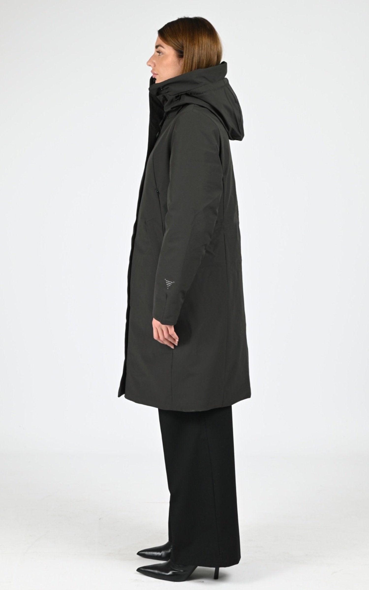 3/4 parka Textile Femme Krakatau, modèle Gaia qw534 de couleur dark green