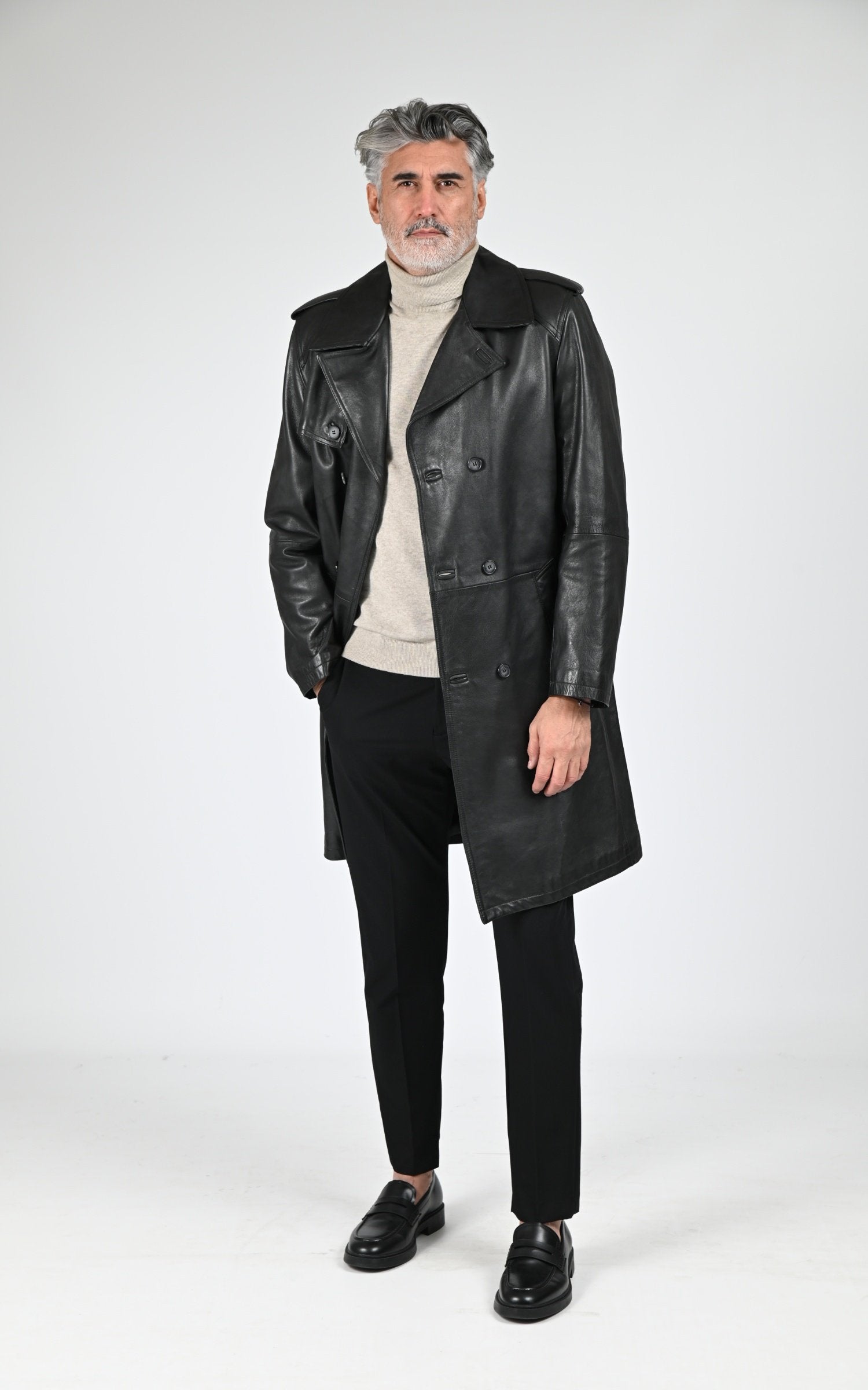 A "GEORGES" Marron La Canadienne Manteau Homme closed photo