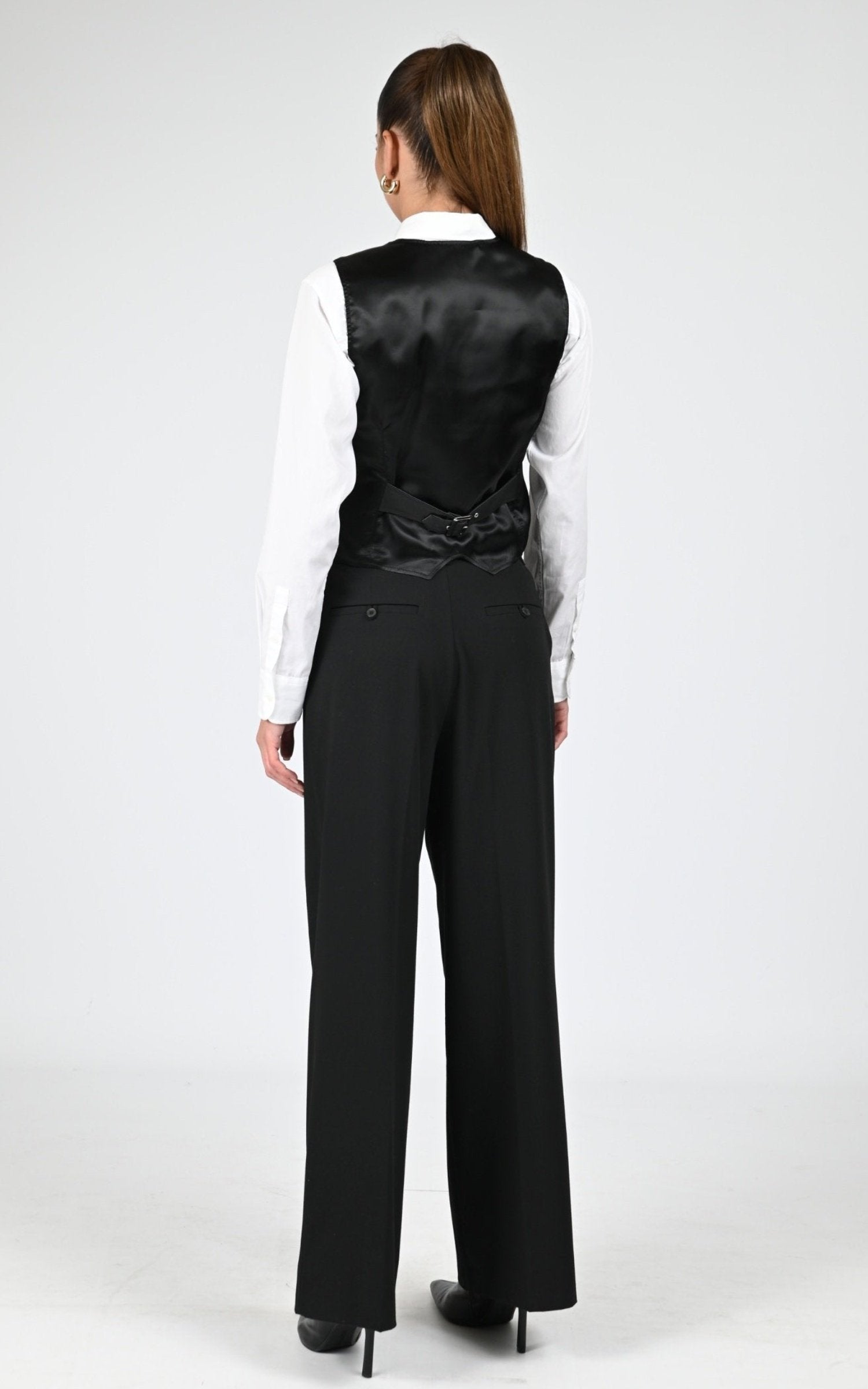 Gilet Cuir Femme La Canadienne, modèle Gilet de couleur marron