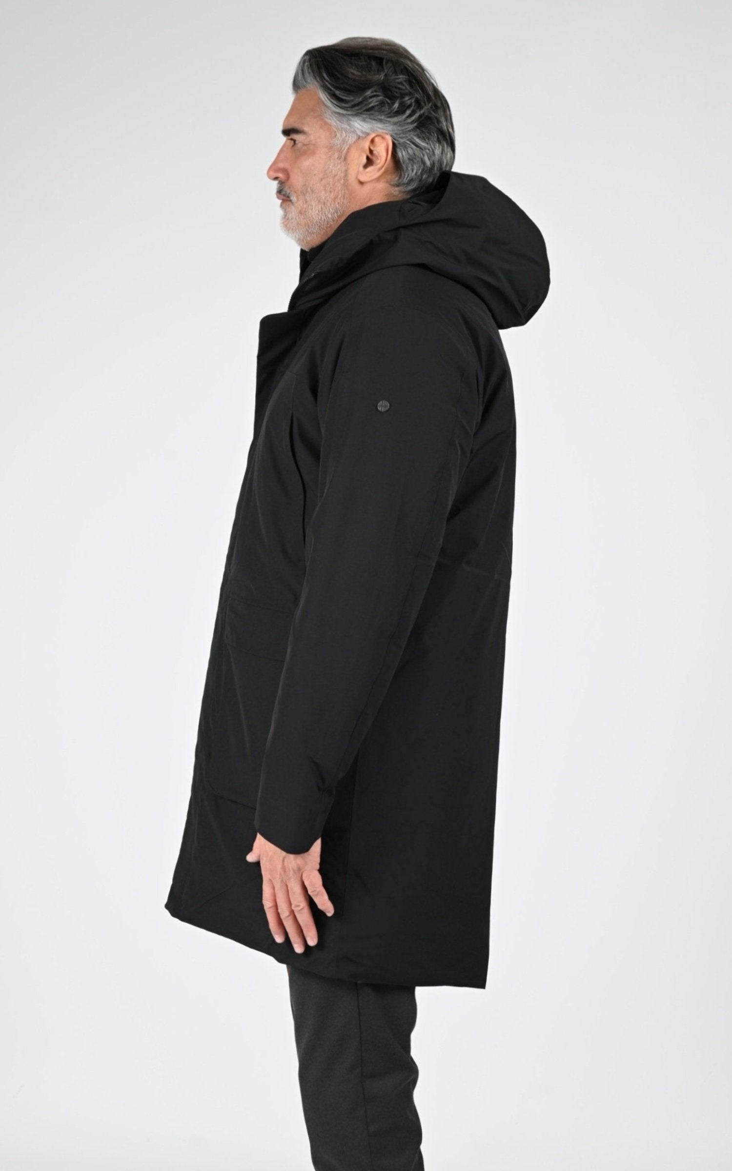 Parka Textile Homme Scandinavian Edition, modèle Guard ii de couleur onyx