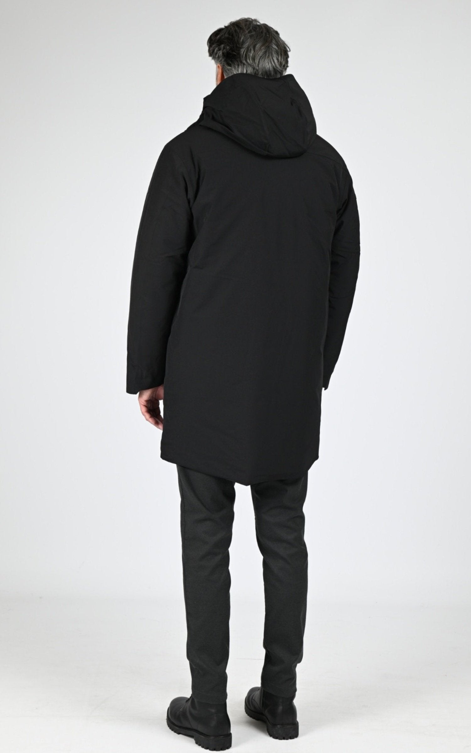 Parka Textile Homme Scandinavian Edition, modèle Guard ii de couleur onyx