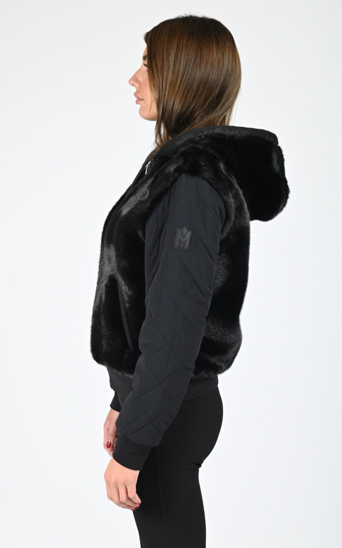 Gilet Textile Femme Mackage, modèle Gwendal de couleur black