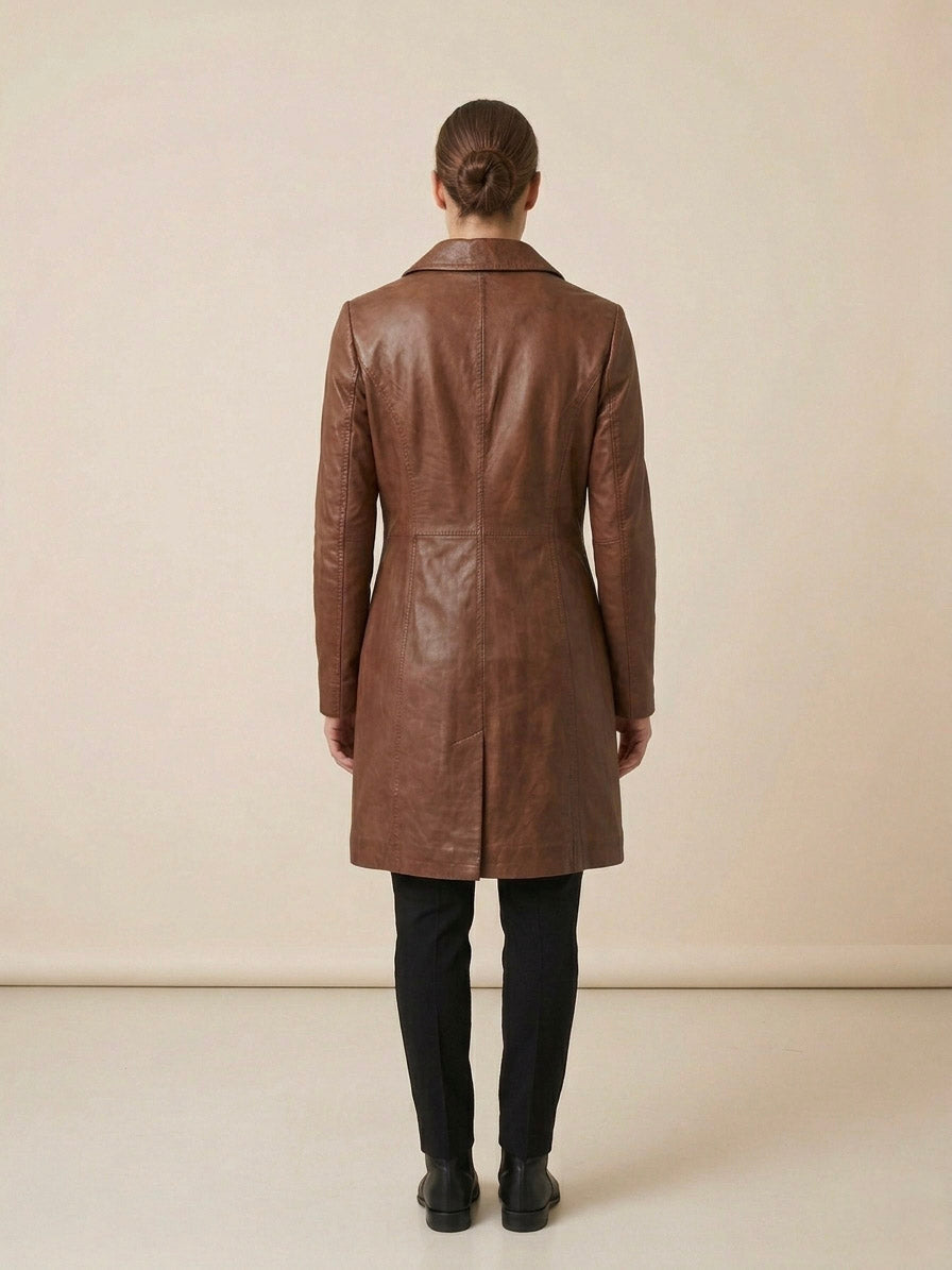 Erika Lamb Malli Leather - Women Copper Brown