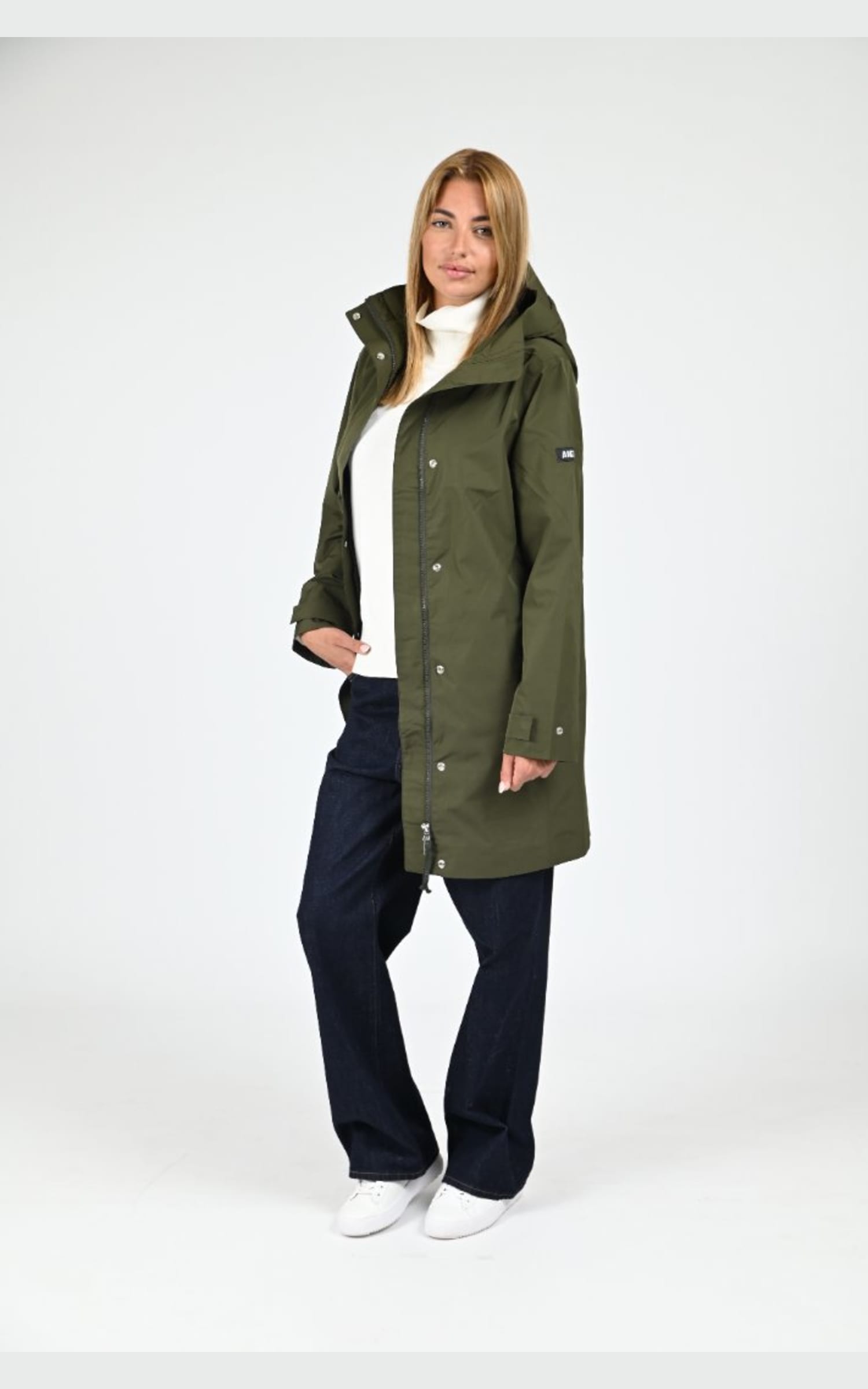 Parka Textile Femme Aigle, modèle Hefrida ais23wout007 de couleur algue