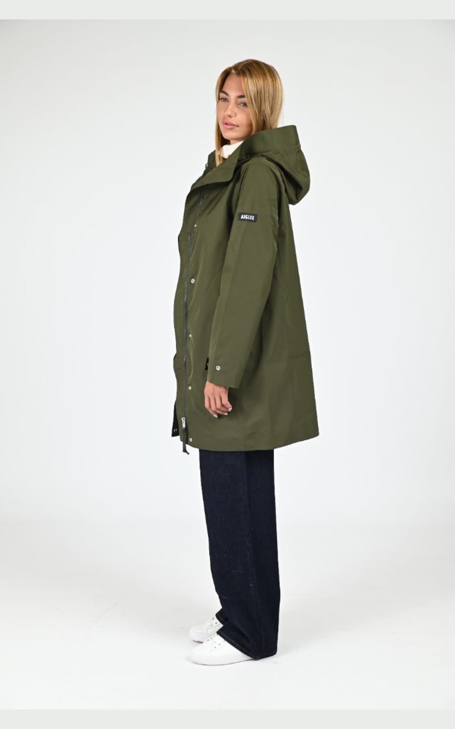 Parka Textile Femme Aigle, modèle Hefrida ais23wout007 de couleur algue