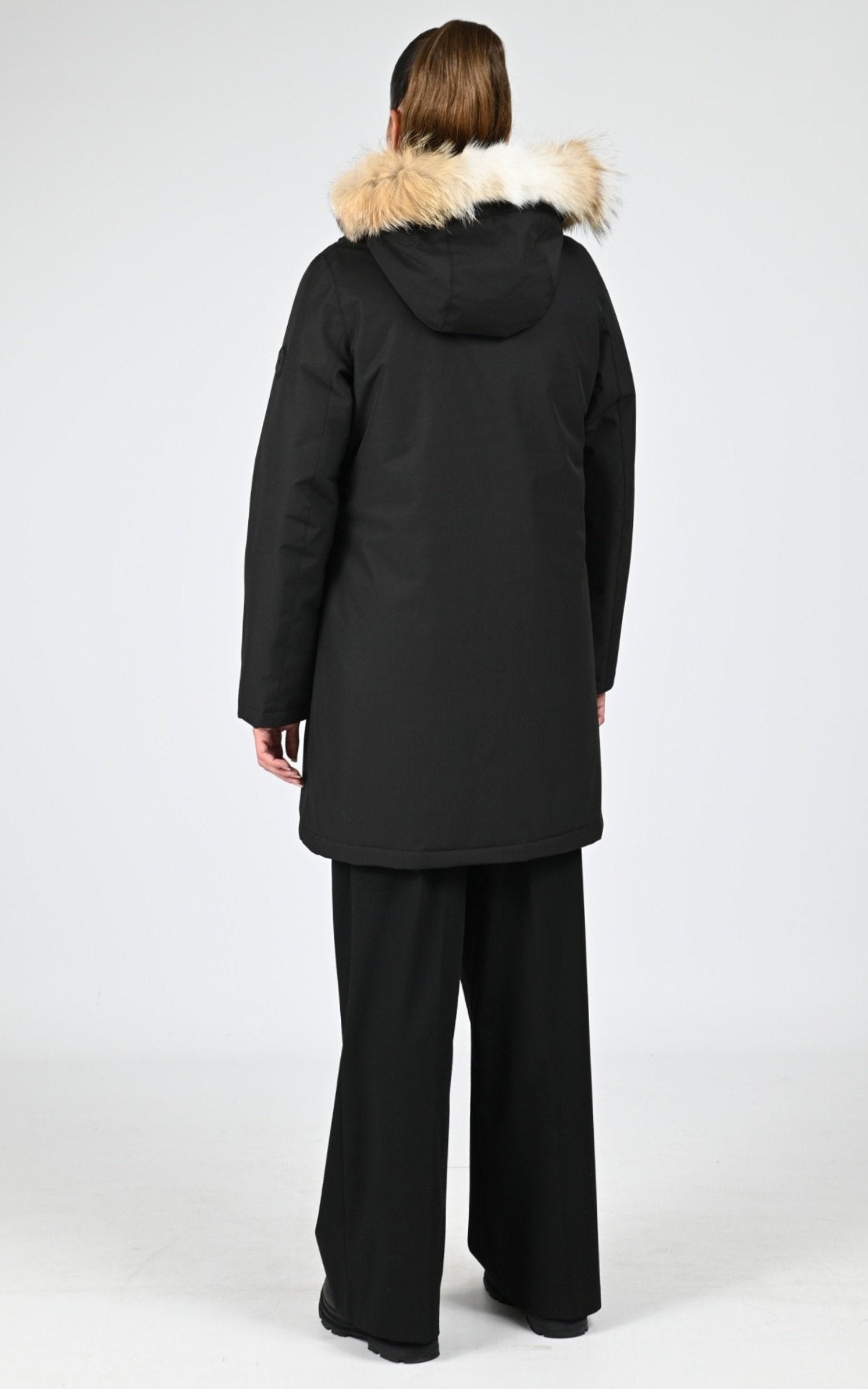 Parka Textile Femme Quartz, modèle Heidi 25215f de couleur black