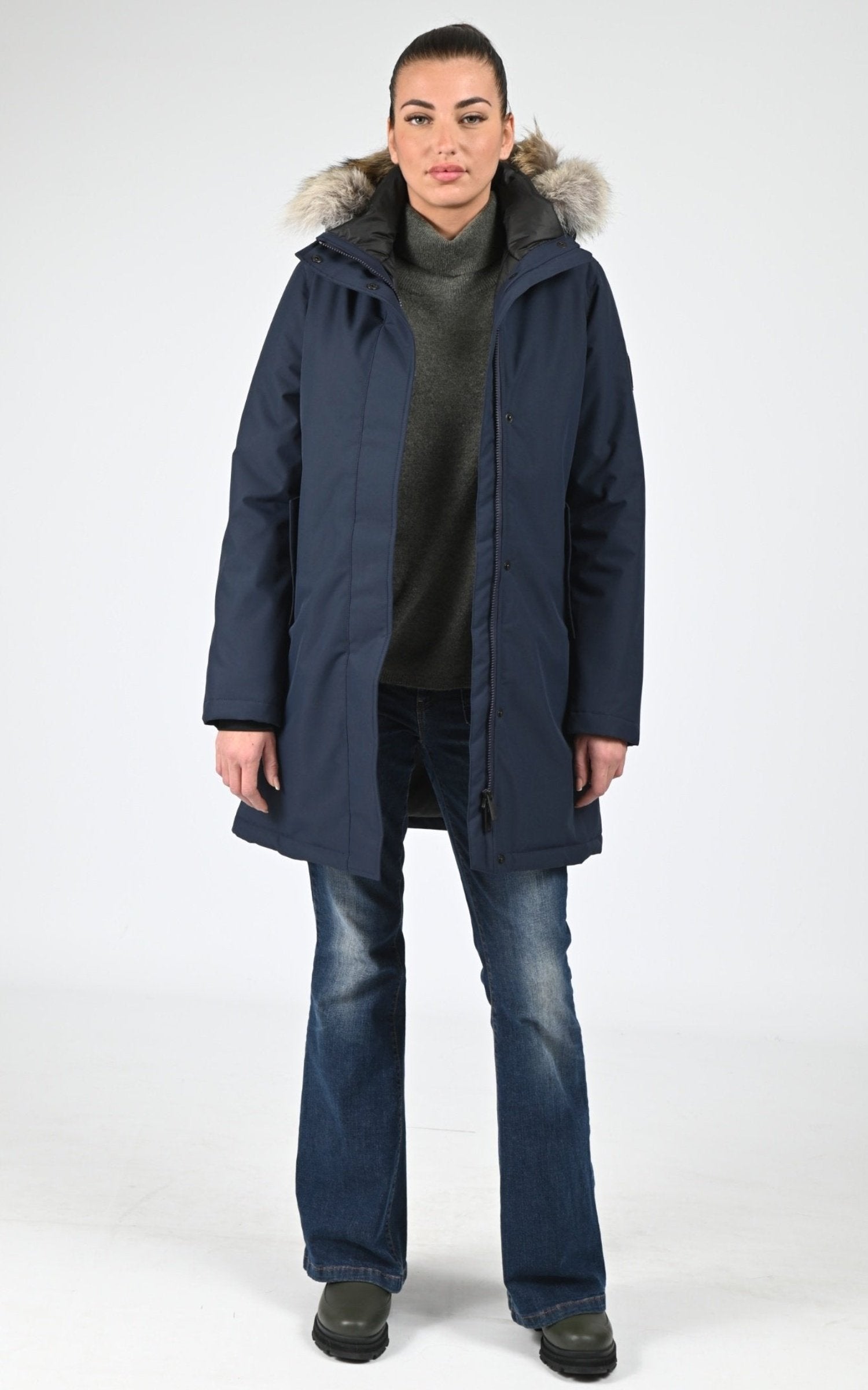 Parka Textile Femme Quartz, modèle Heidi 25215f de couleur 1 navy