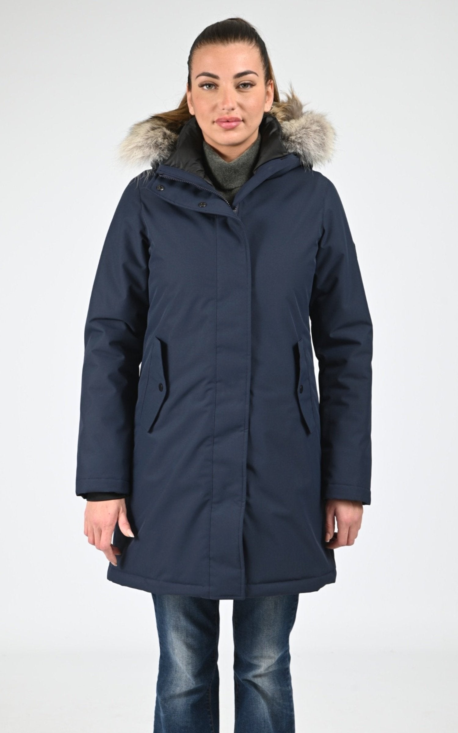 Parka Textile Femme Quartz, modèle Heidi 25215f de couleur 1 navy