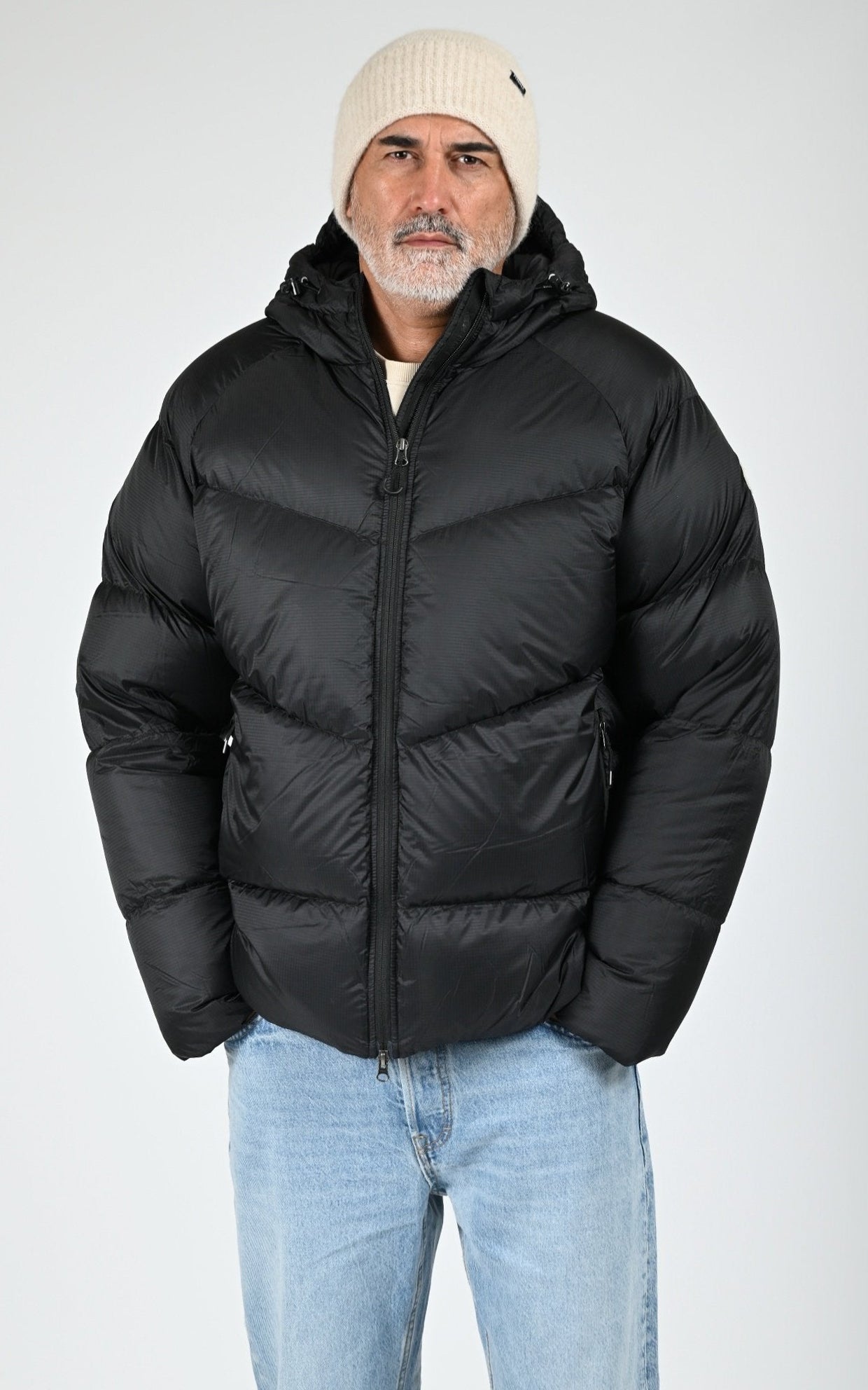 Doudoune à capuche Helium noir 1