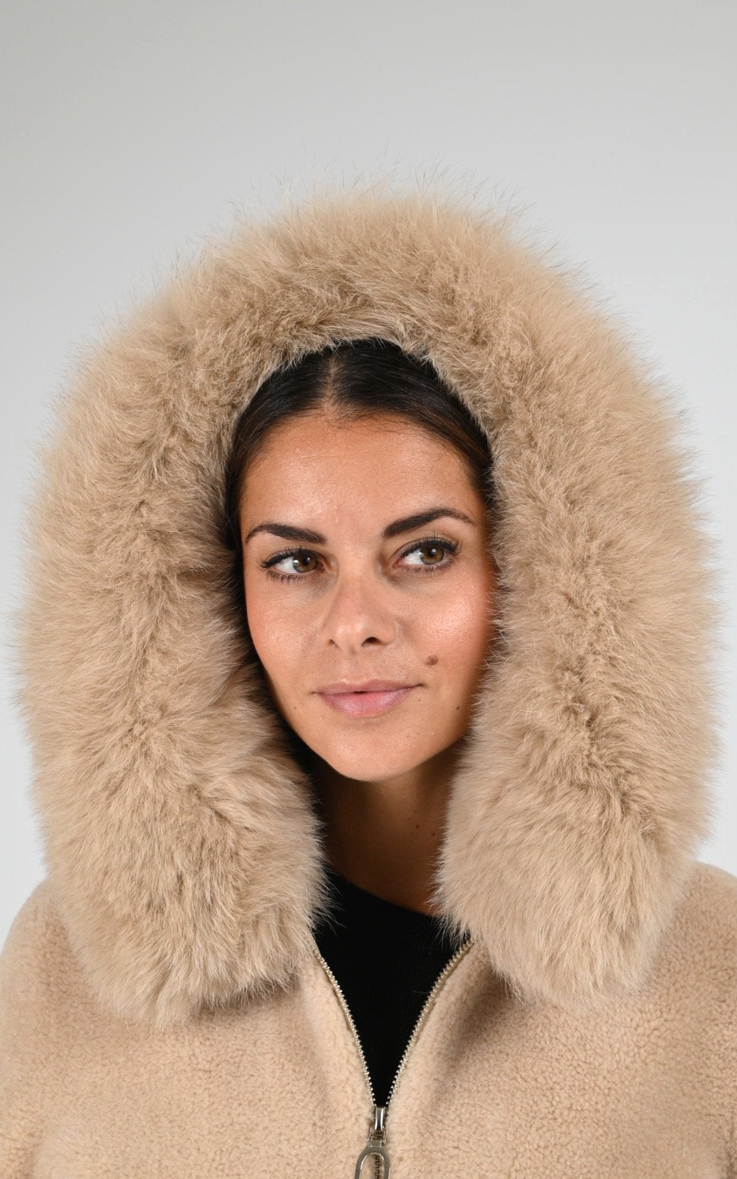 Veste Textile Femme Levinsky, modèle Ilda fox de couleur light camel